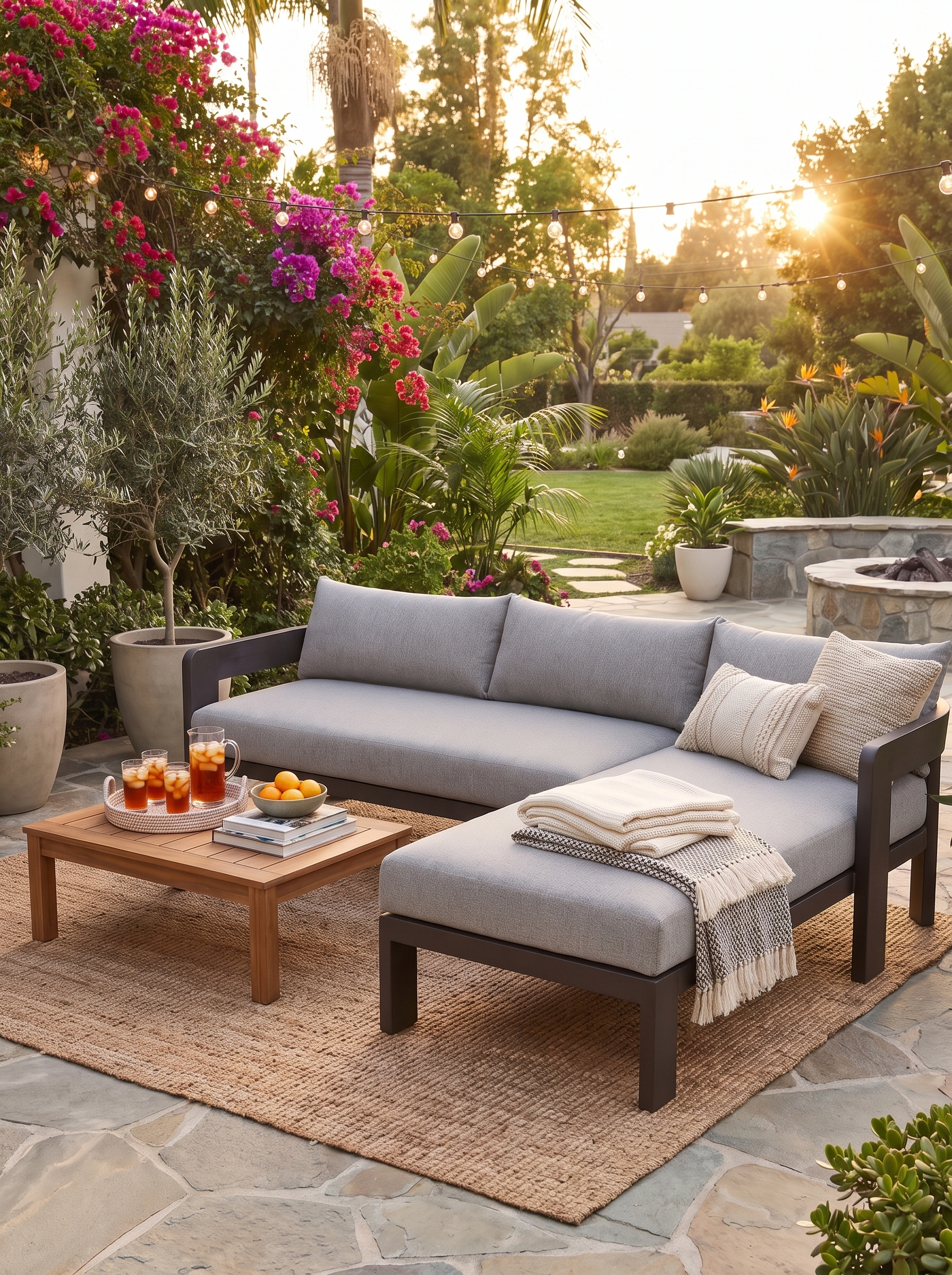 Jackson Outdoor Metal Sectional lifestyle 2