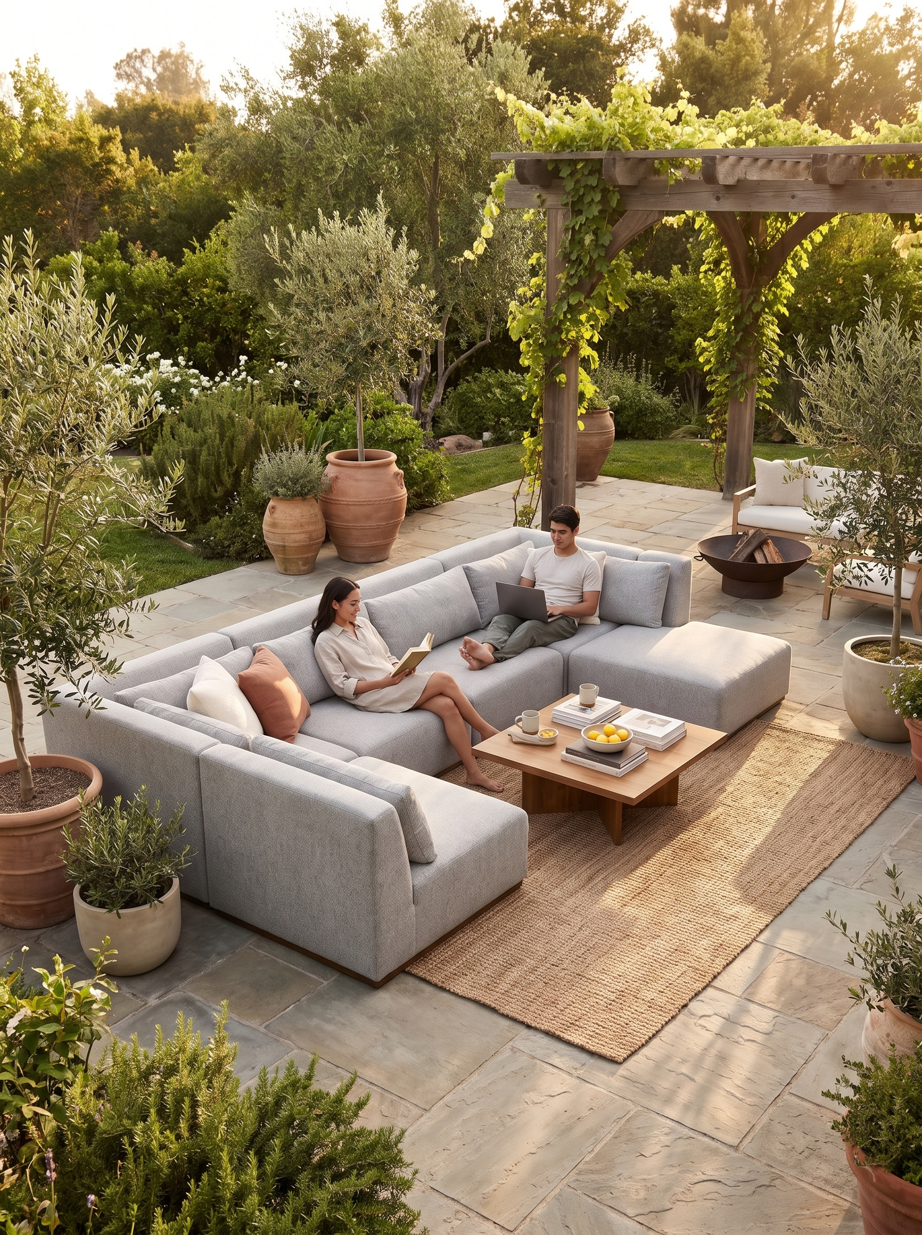 Adler Outdoor Sectional lifestyle 1