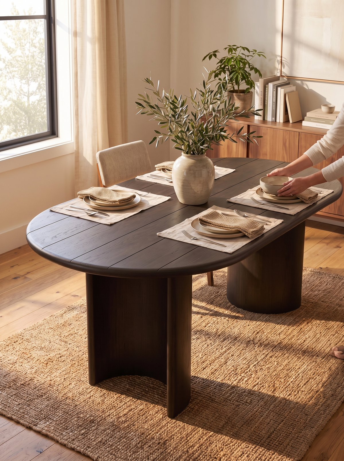 Paden Outdoor Metal Dining Table lifestyle 2