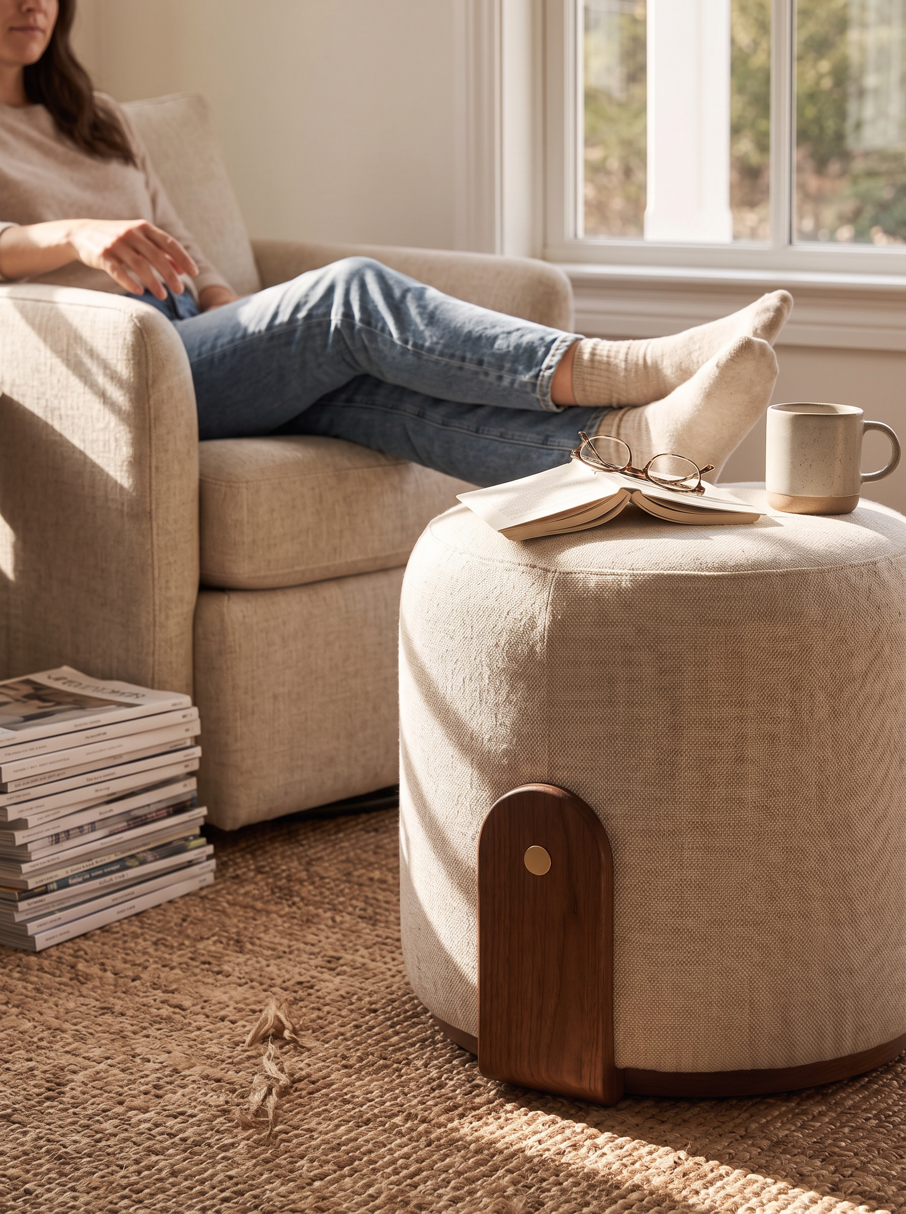 Keystone Swivel Pouf lifestyle 3