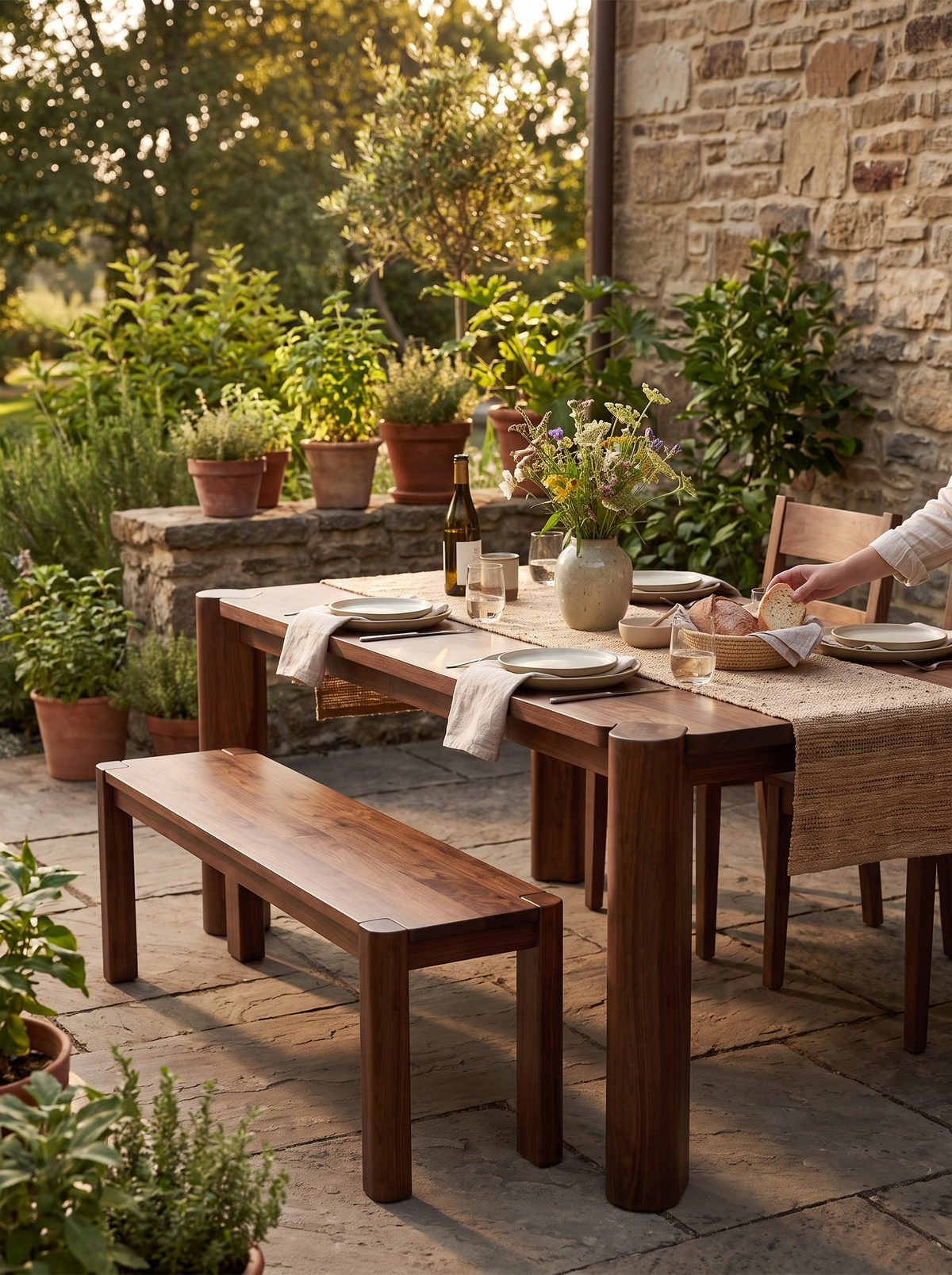 Soho Outdoor Dining Table lifestyle 1