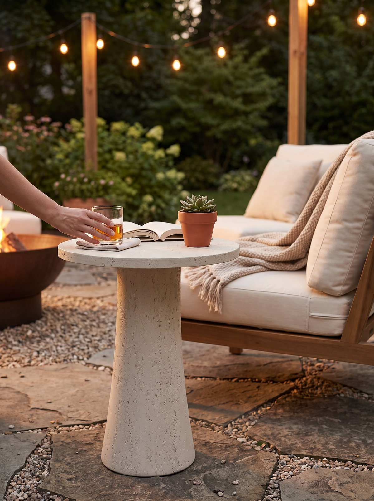 Varda Outdoor Bar and Counter Table lifestyle 1