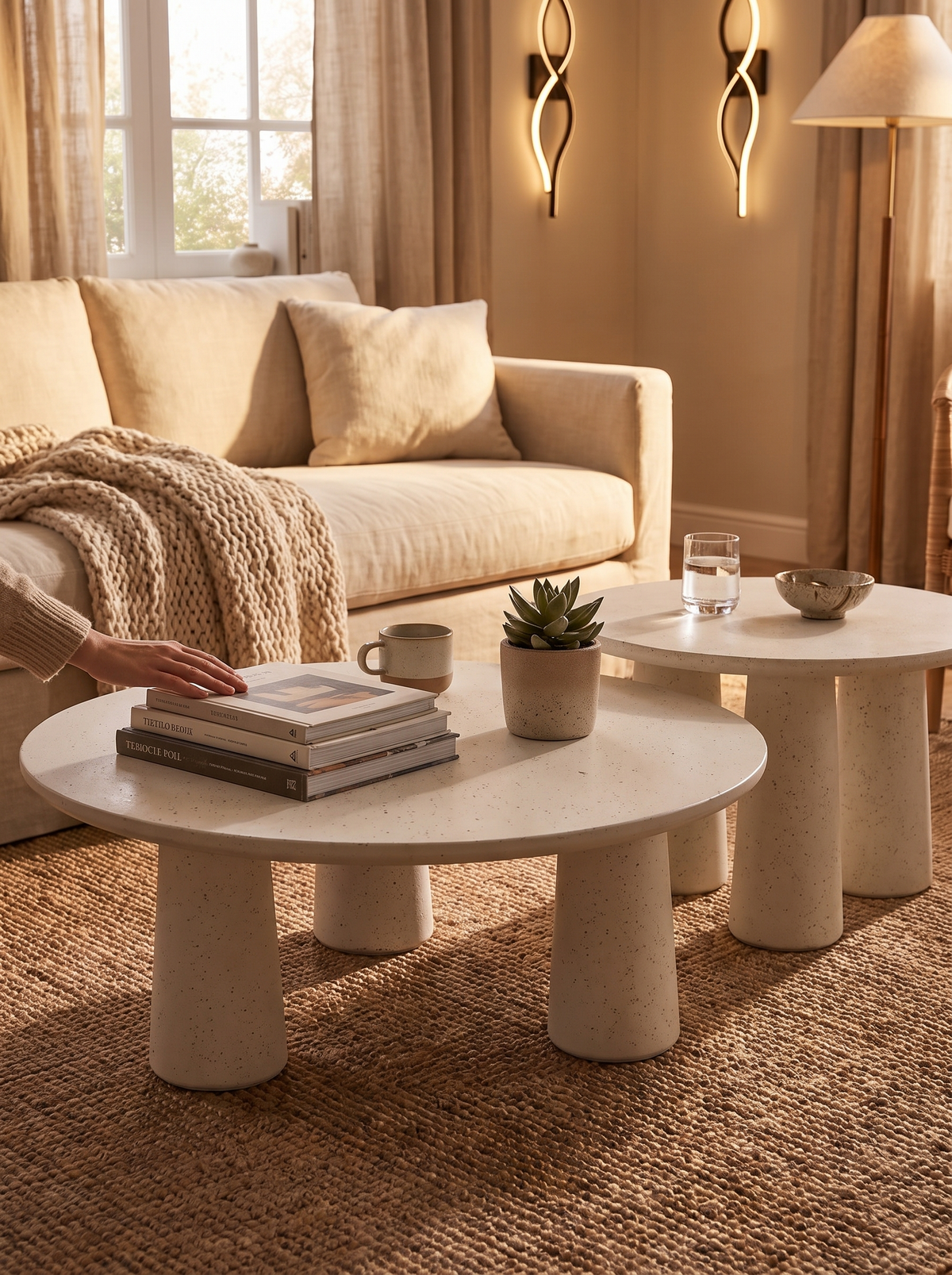 Rye Outdoor Nesting Coffee Tables lifestyle 2