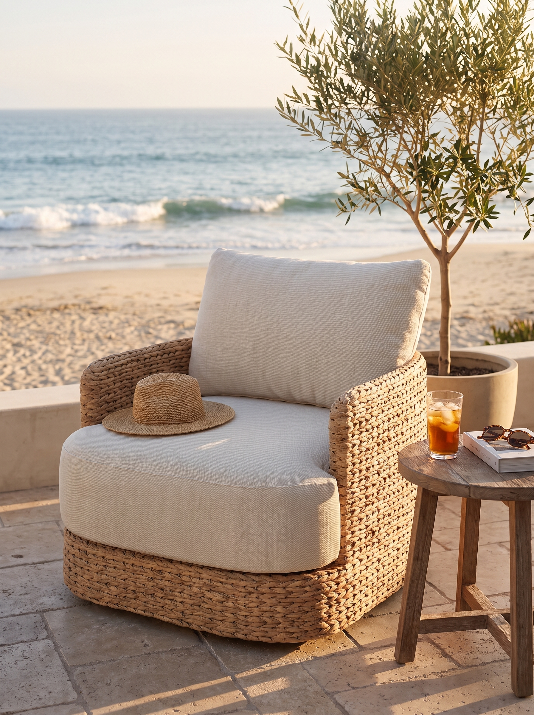 Caney Outdoor Swivel Chair lifestyle 3