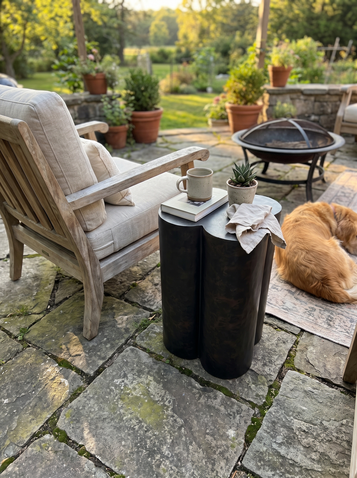 North Outdoor End Table lifestyle 1