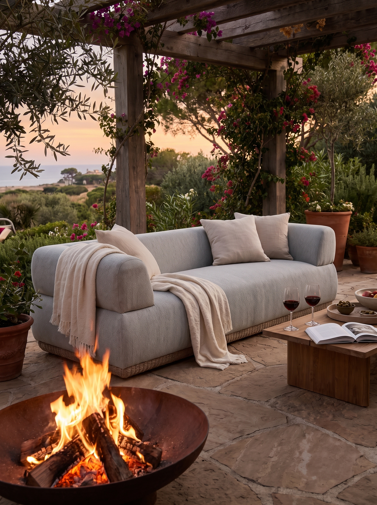 Evander Outdoor Sofa lifestyle 1
