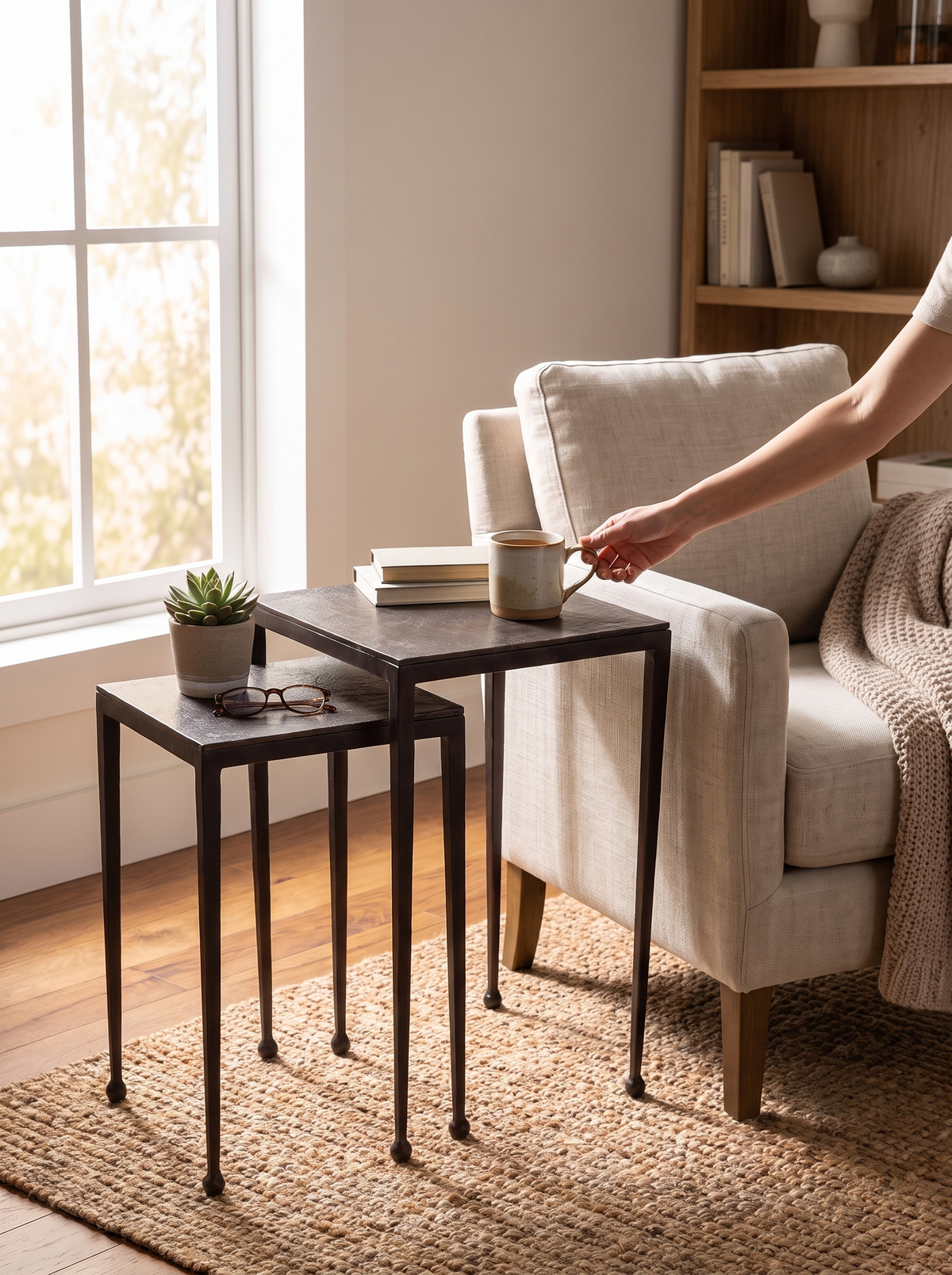 Dalston Nesting End Table Set lifestyle 3