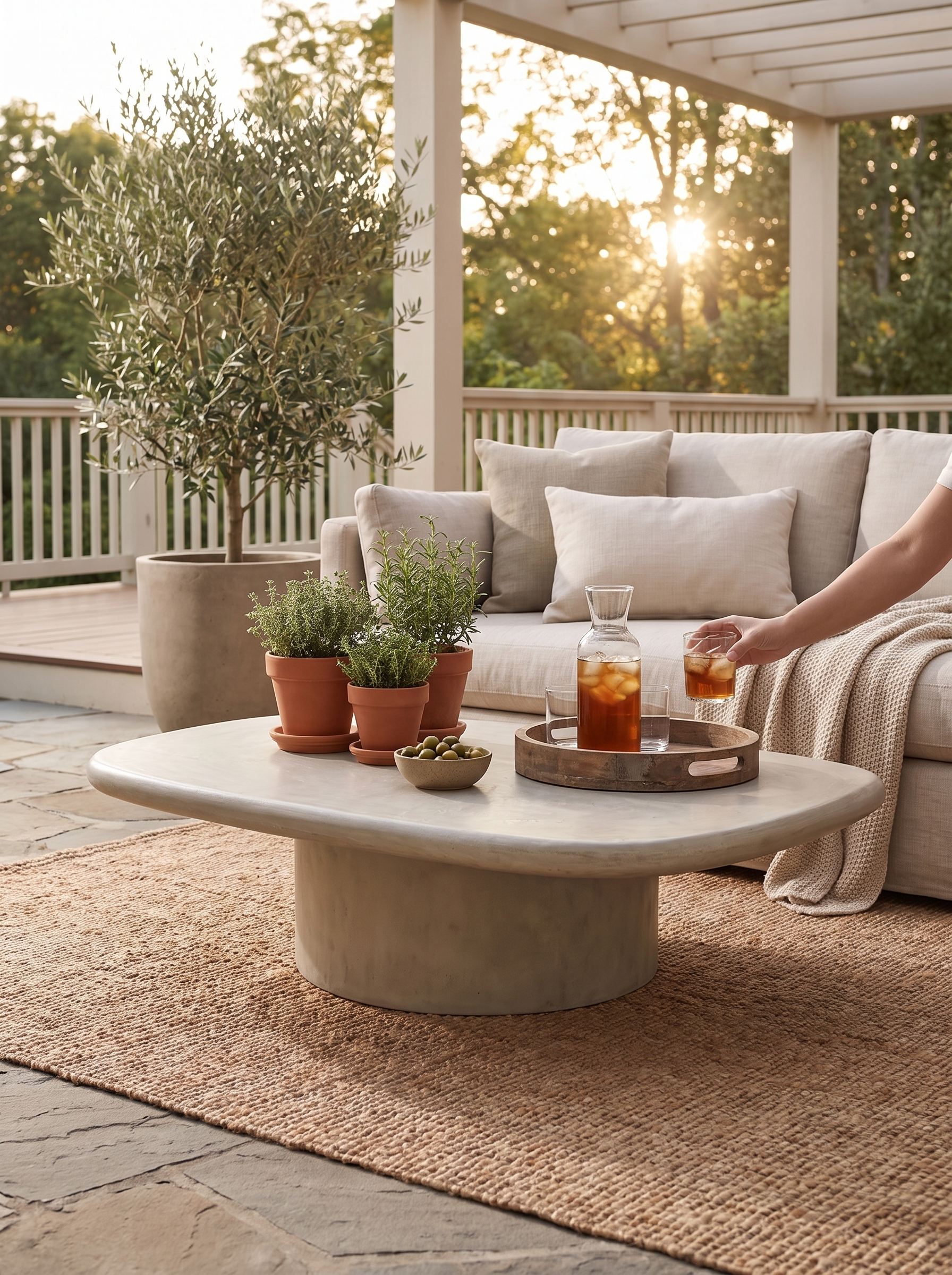 Elements Outdoor Coffee Table lifestyle 1