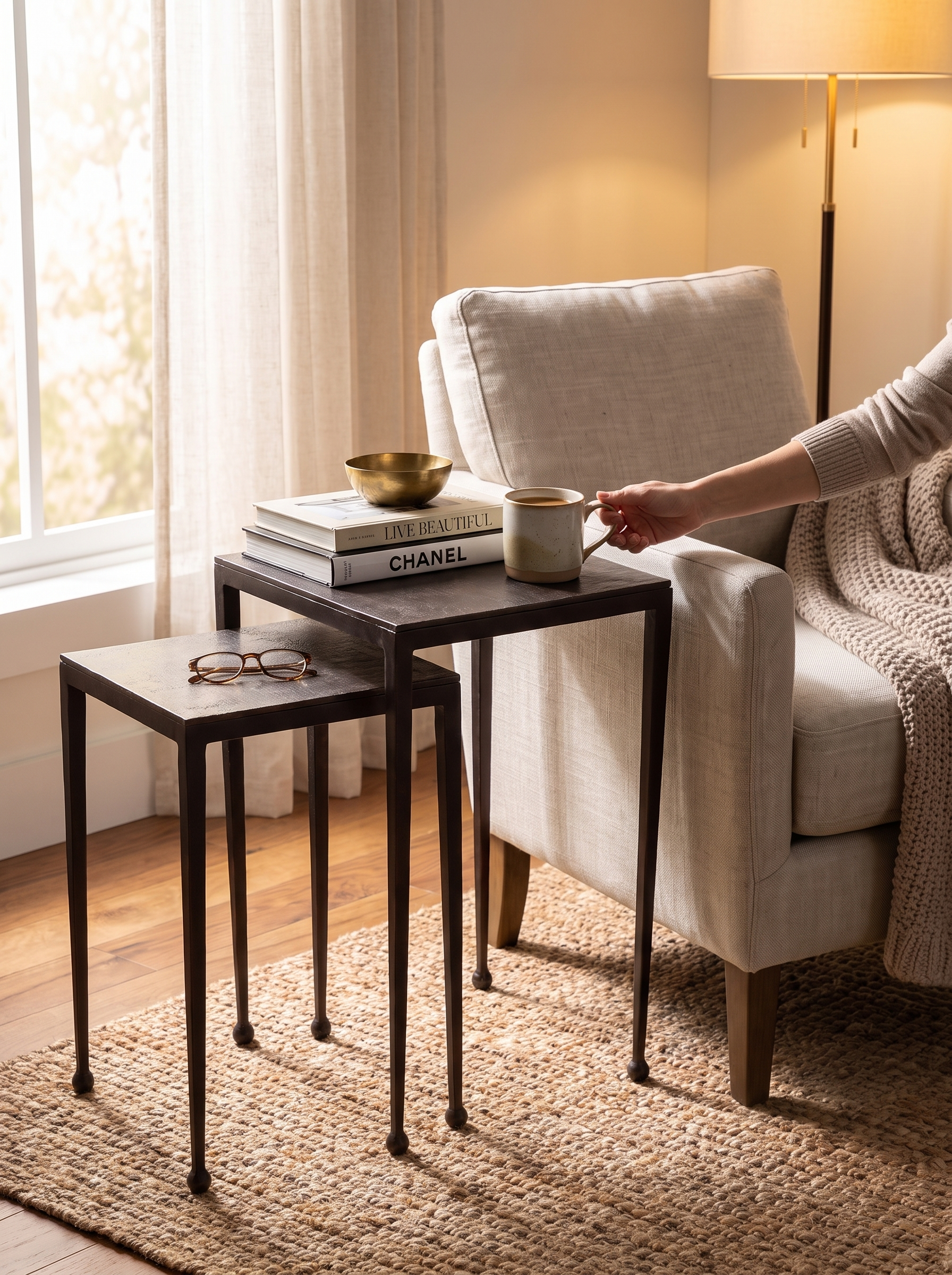 Dalston Nesting End Table Set lifestyle 2