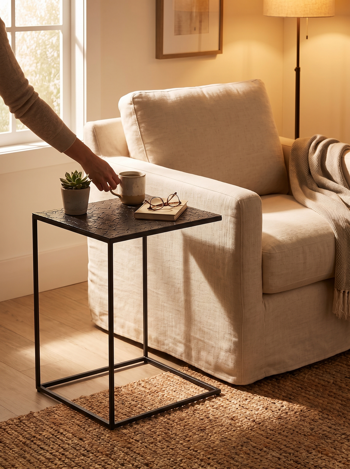 Triptic Side Table lifestyle 1