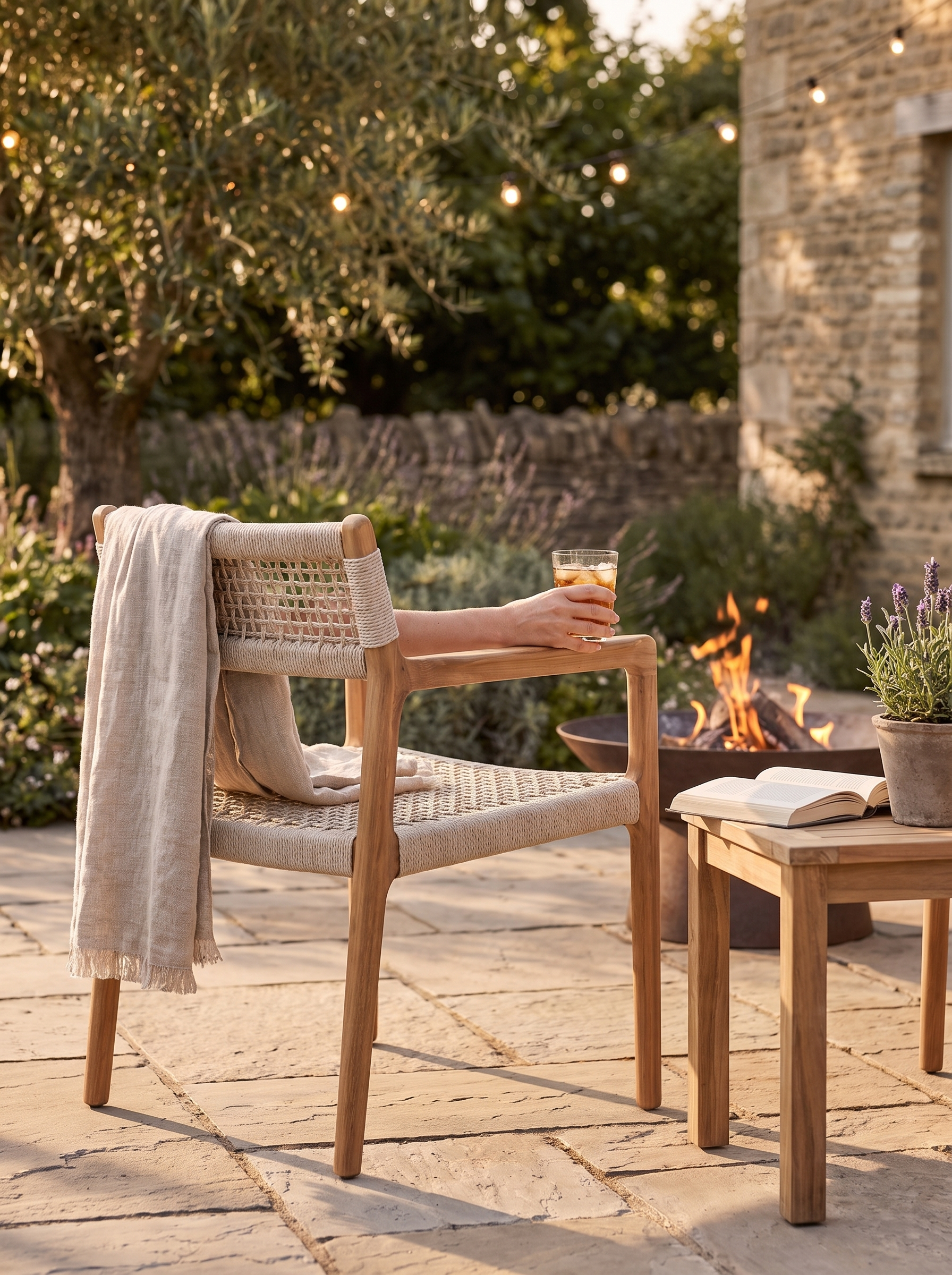 Jack Woven Outdoor Dining Chair lifestyle 2