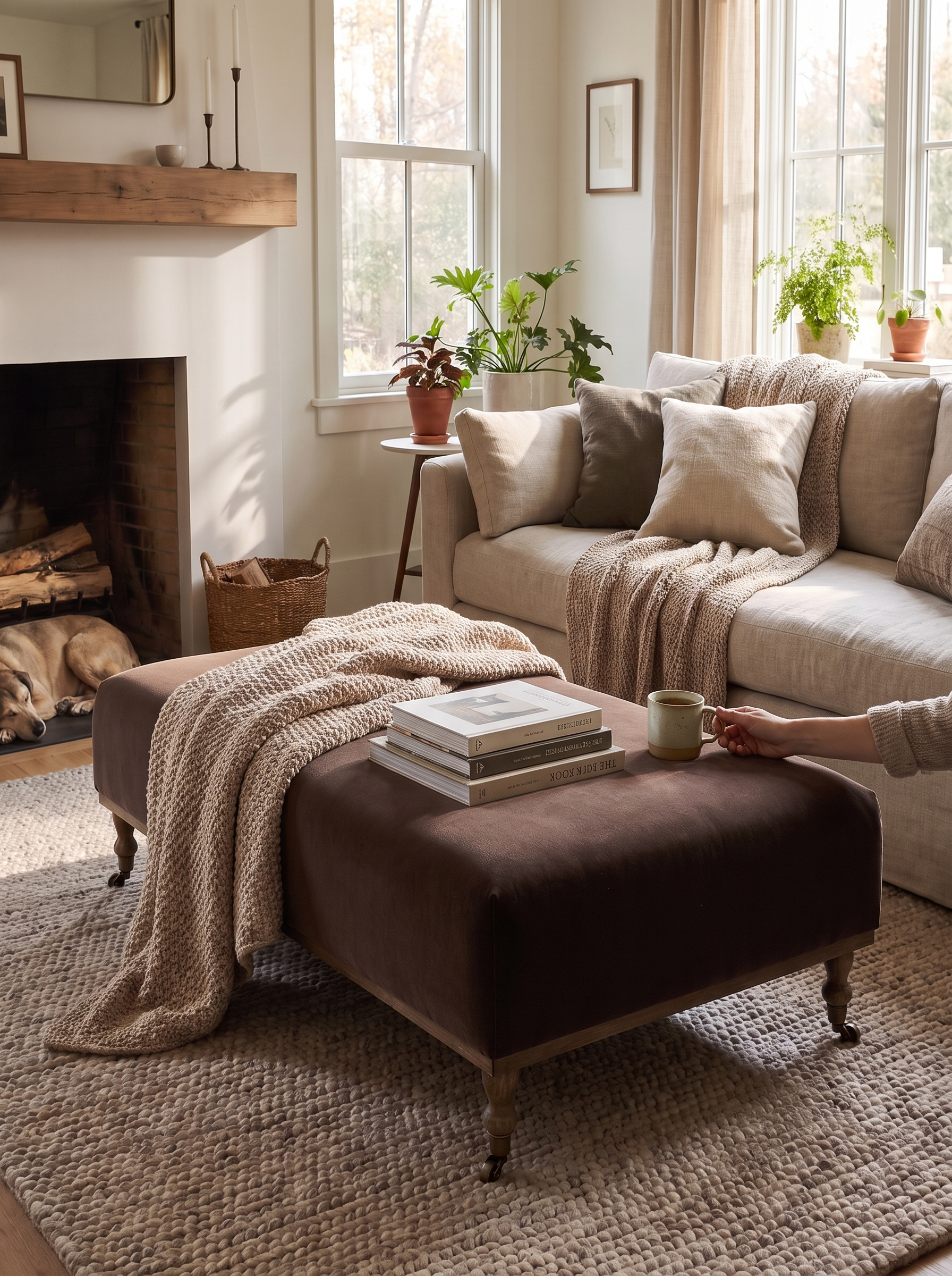 Harlin Cocktail Ottoman lifestyle 2