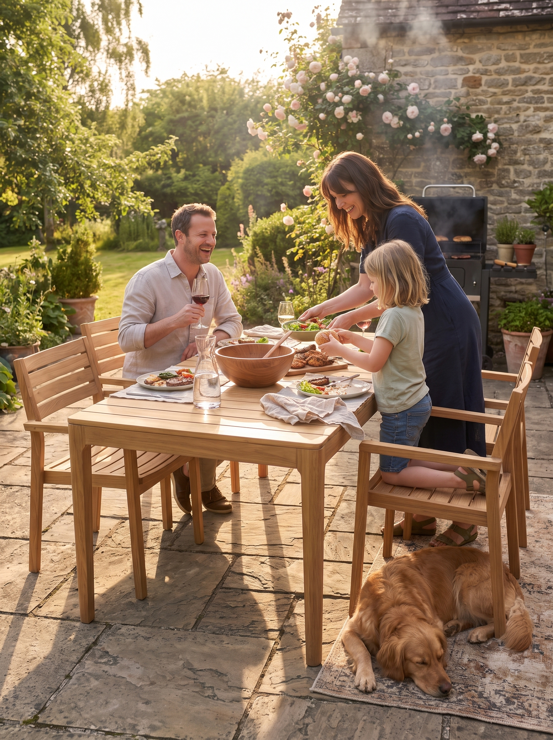 Bok Outdoor Dining Table lifestyle 2