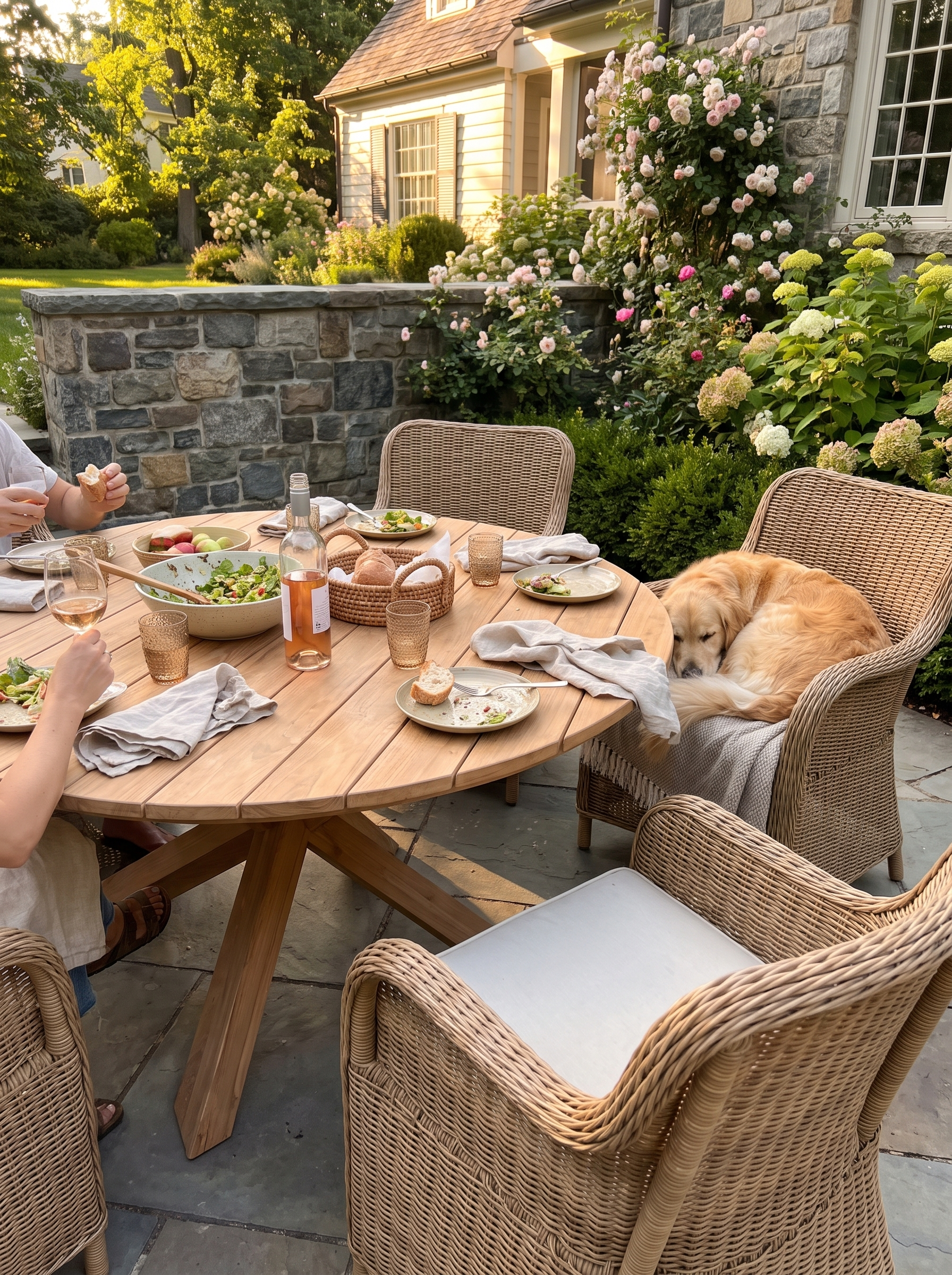 Circle Outdoor Dining Table lifestyle 3