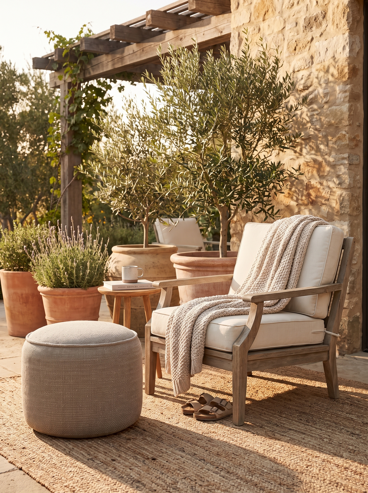 Donut Outdoor Pouf lifestyle 1