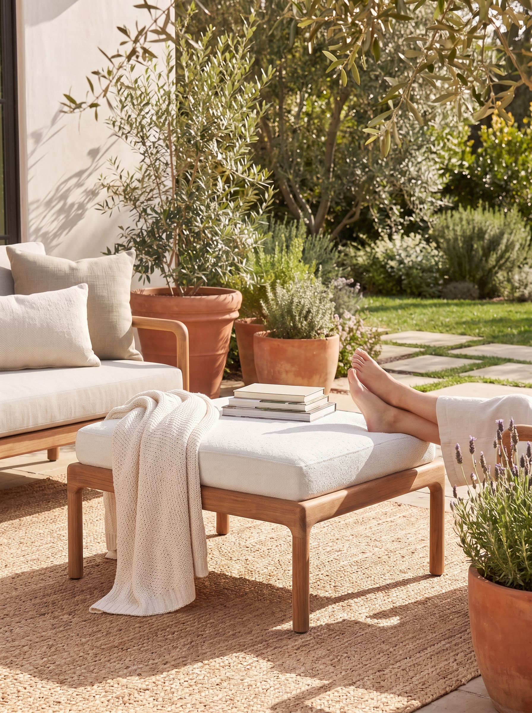 Jack Outdoor Footstool lifestyle 2