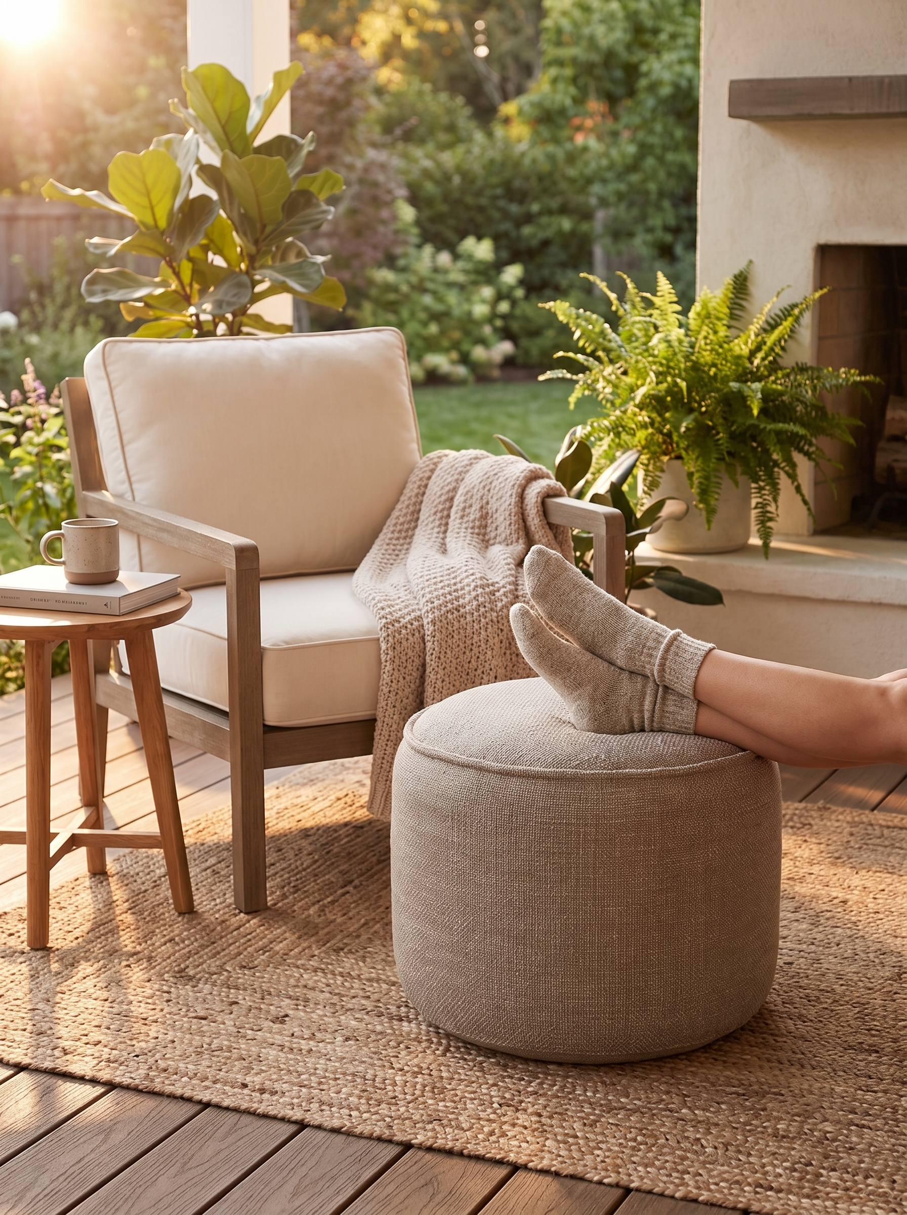 Donut Outdoor Pouf lifestyle 2