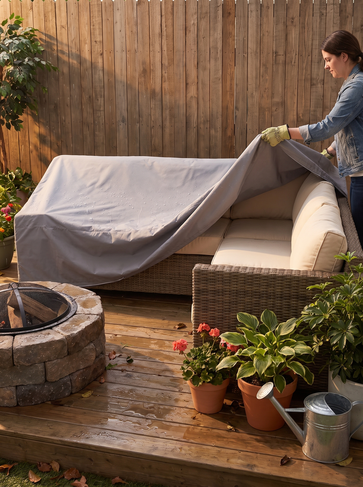 Raincover Jack Outdoor Lounger lifestyle 1