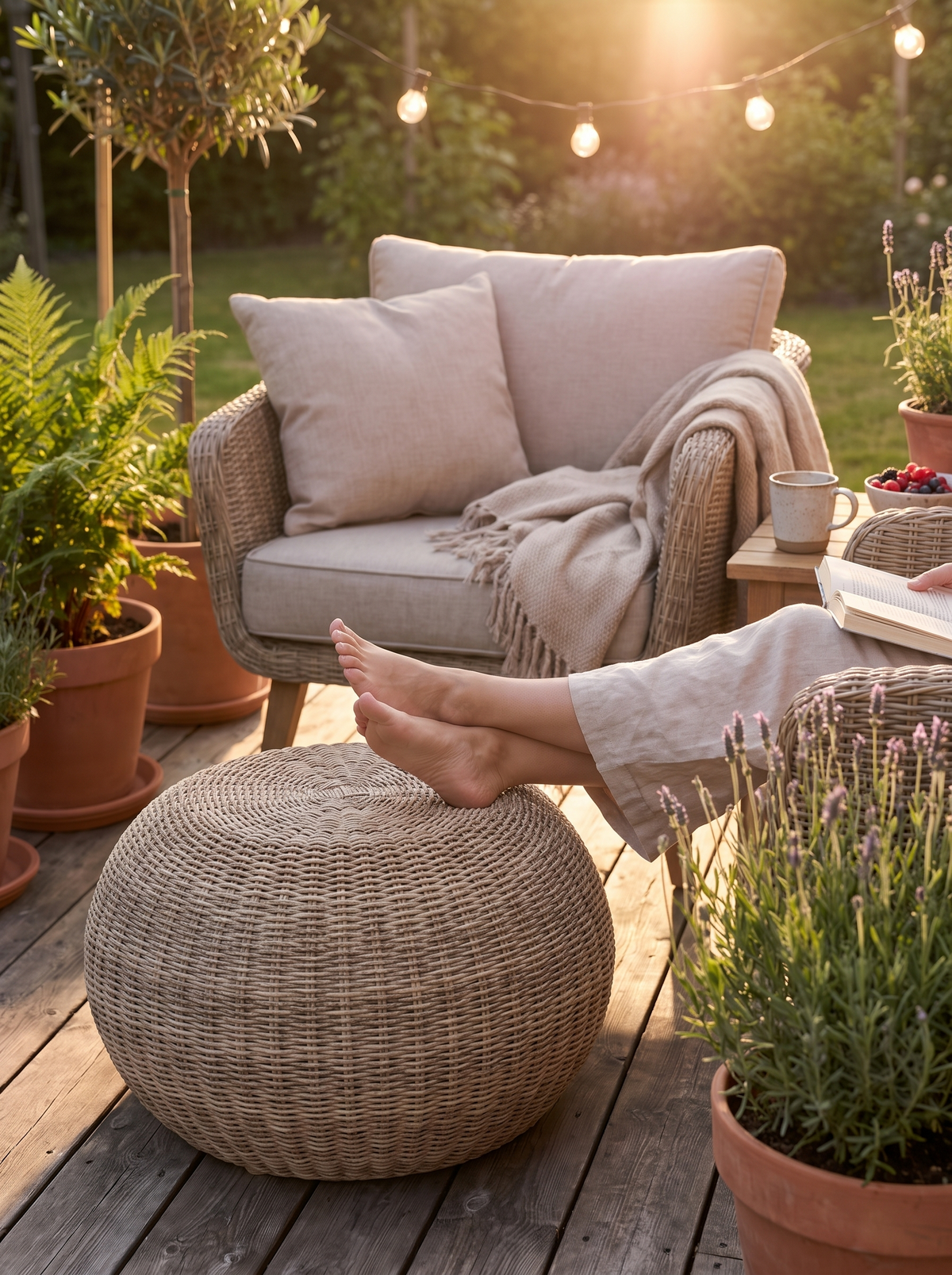 Phoenix Outdoor Accent Stool lifestyle 1