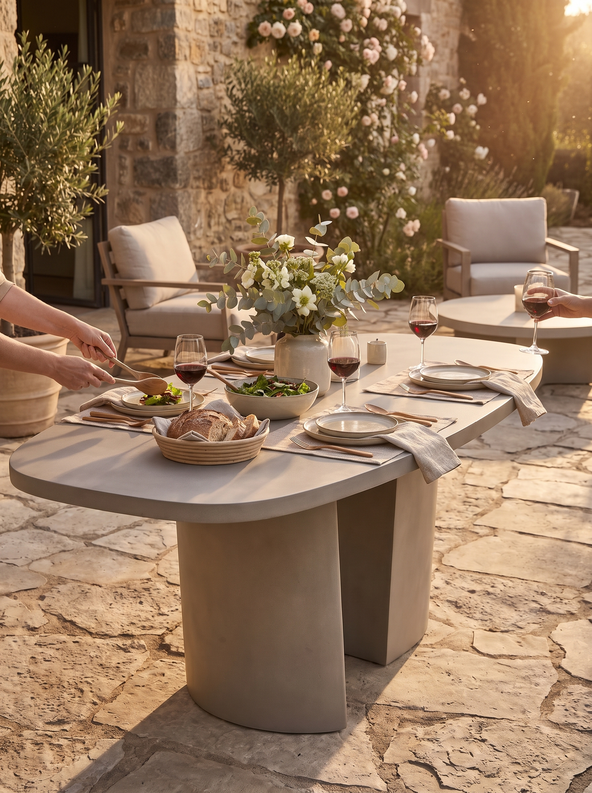 Canyon Outdoor Dining Table lifestyle 1
