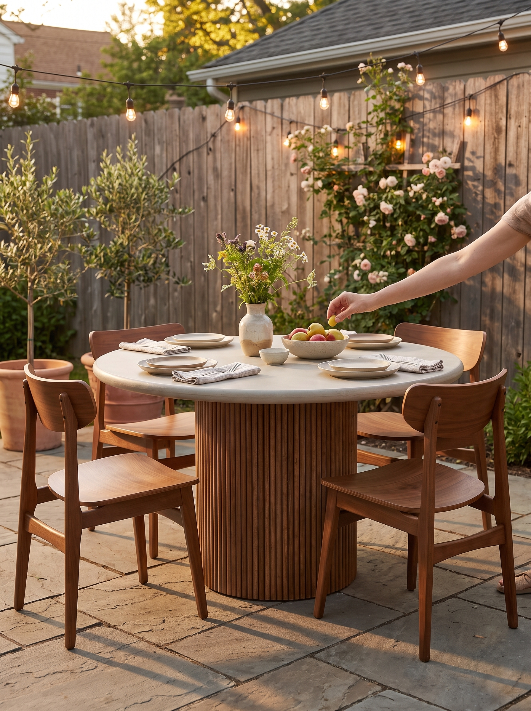 Roller Max Outdoor Dining Table lifestyle 1