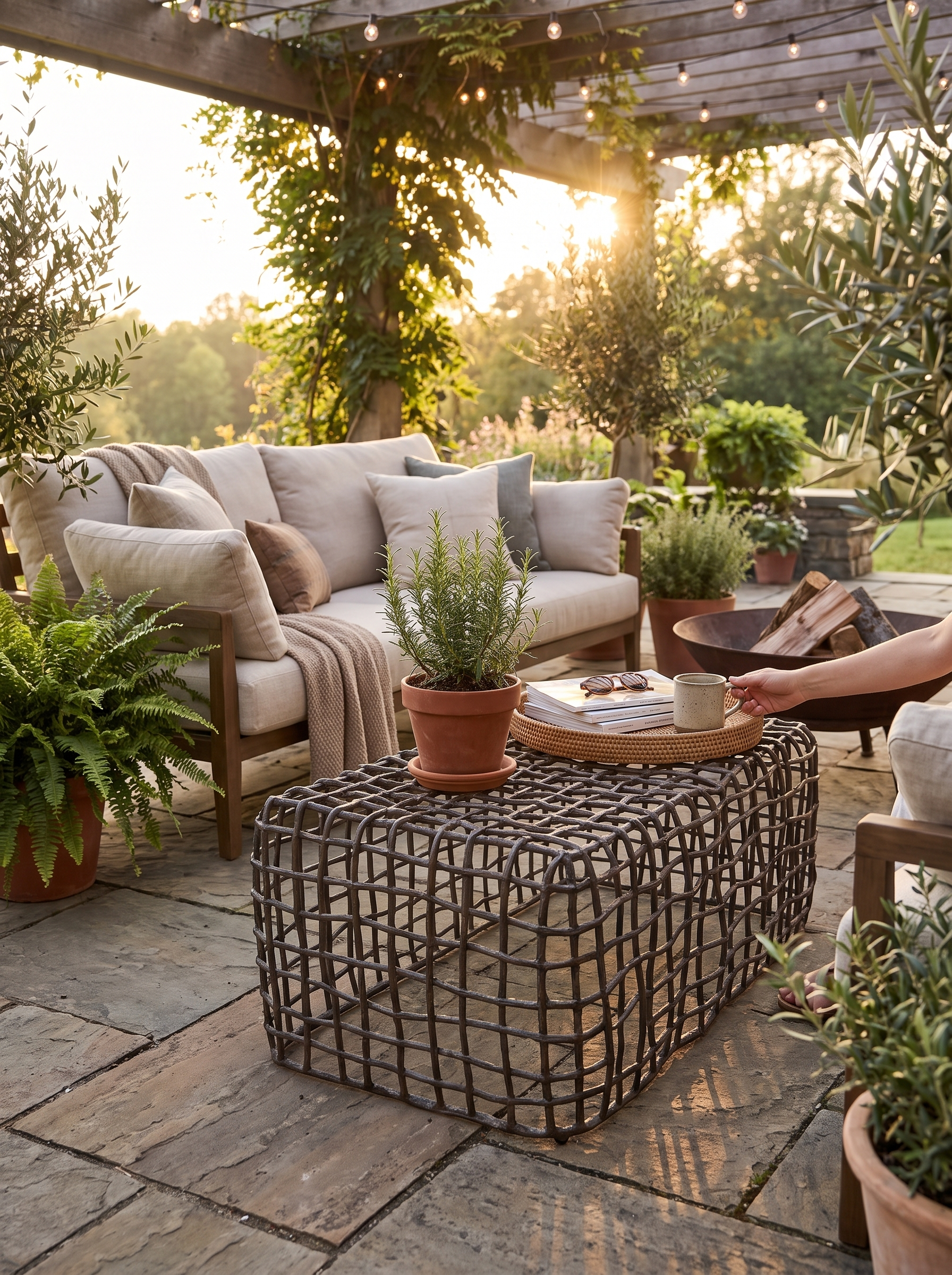 Zander Outdoor Bench lifestyle 1