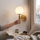 Modern Glass Globe Wall Sconce lifestyle