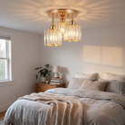 Modern Gold Luxury Crystal Ceiling Light lifestyle