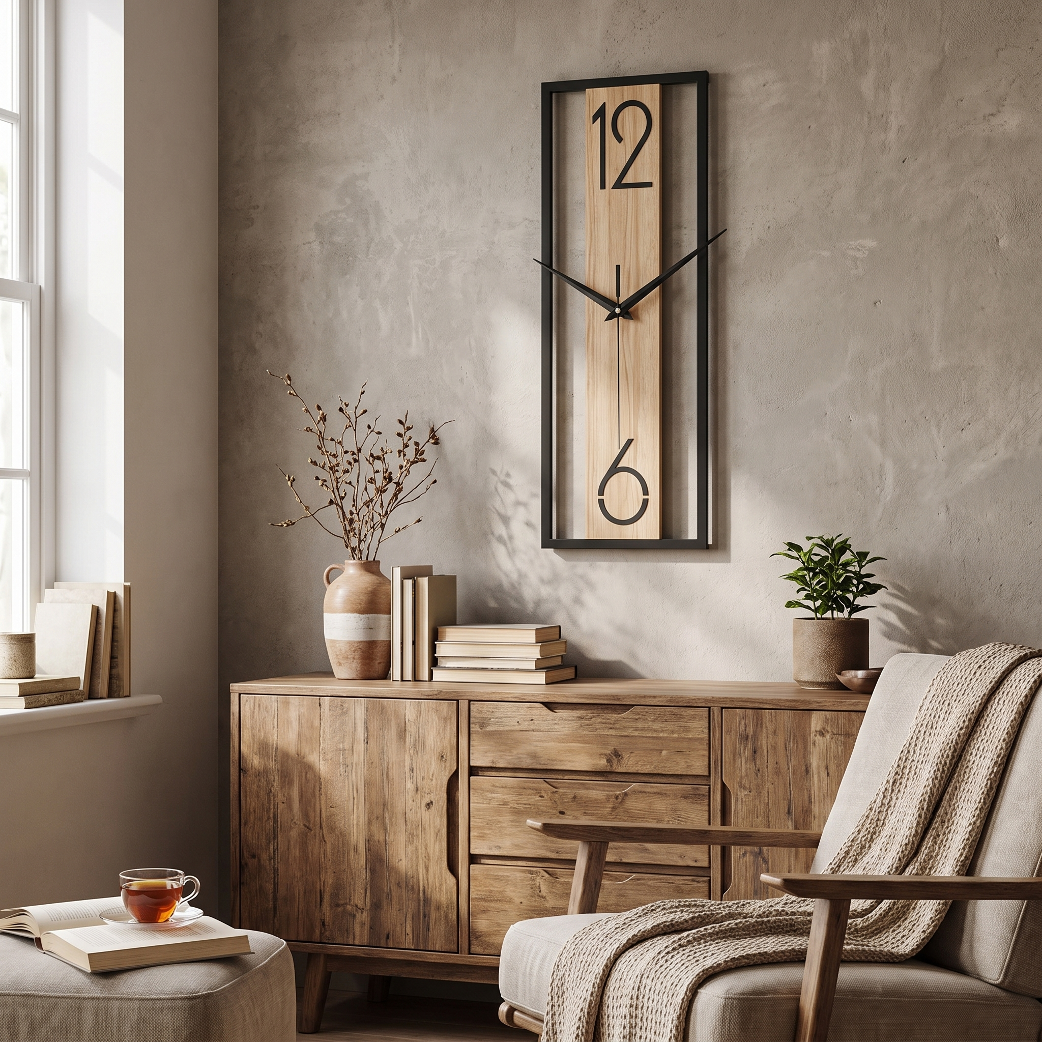 Modern Rectangular Wall Clock lifestyle