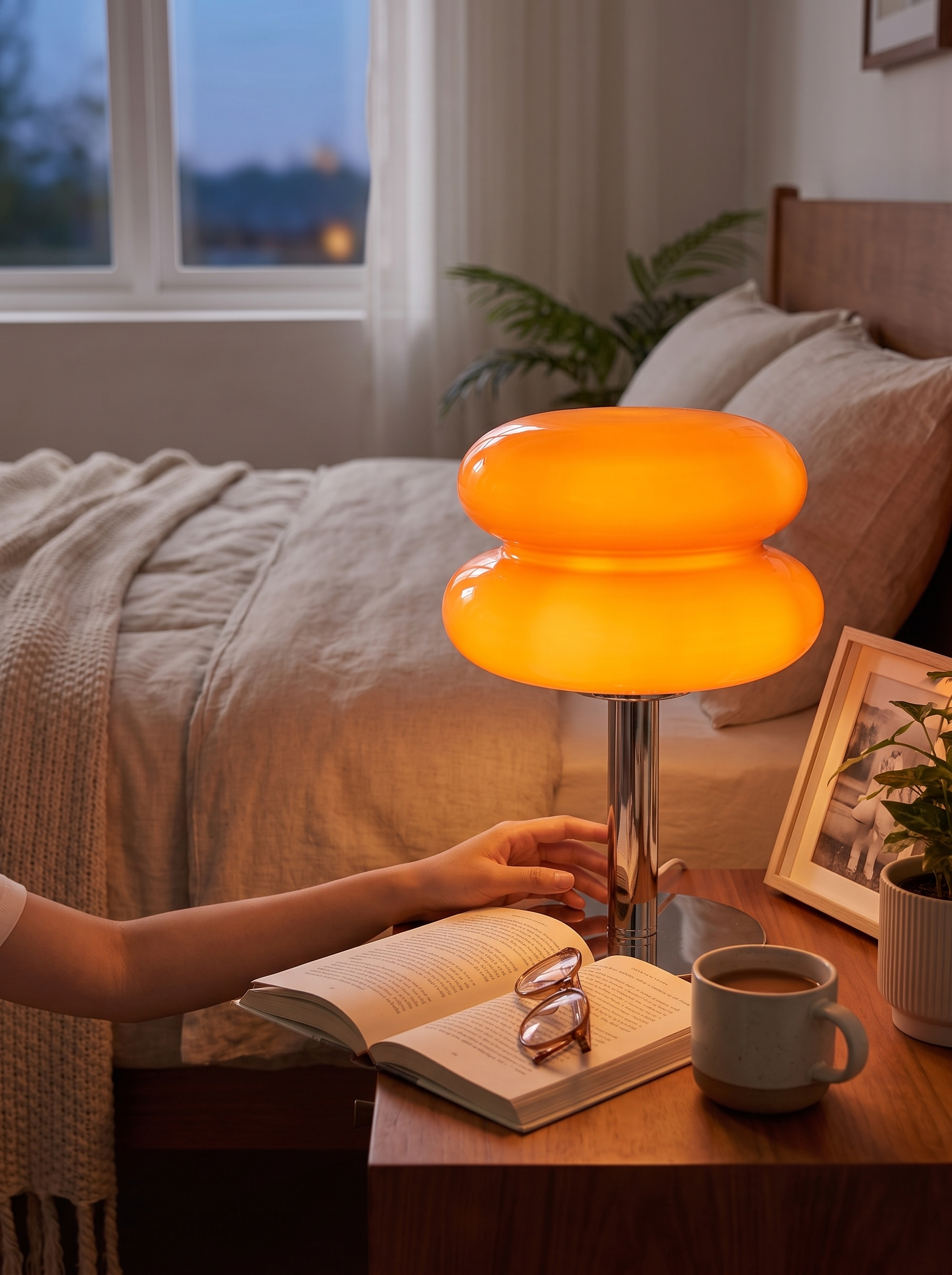 Italian Designer Glass Table Lamp lifestyle 2
