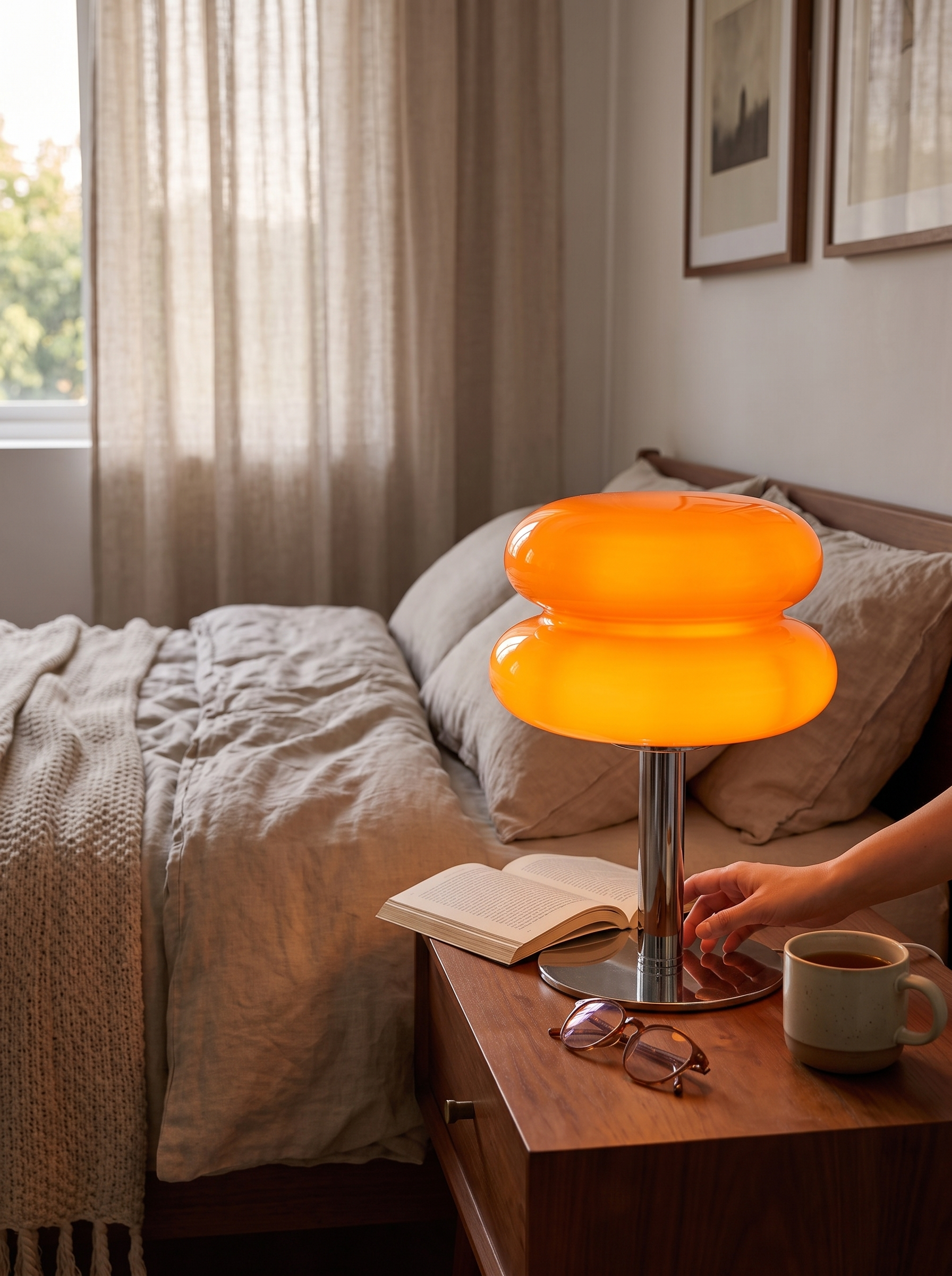 Italian Designer Glass Table Lamp lifestyle 3