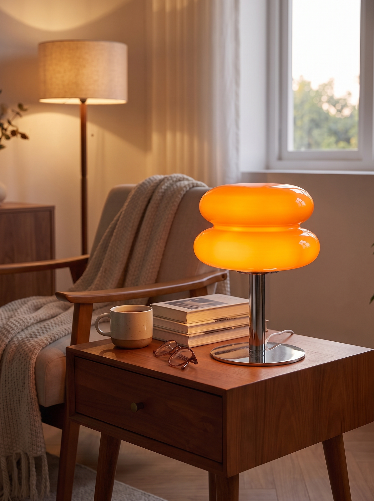 Italian Designer Glass Table Lamp lifestyle 1