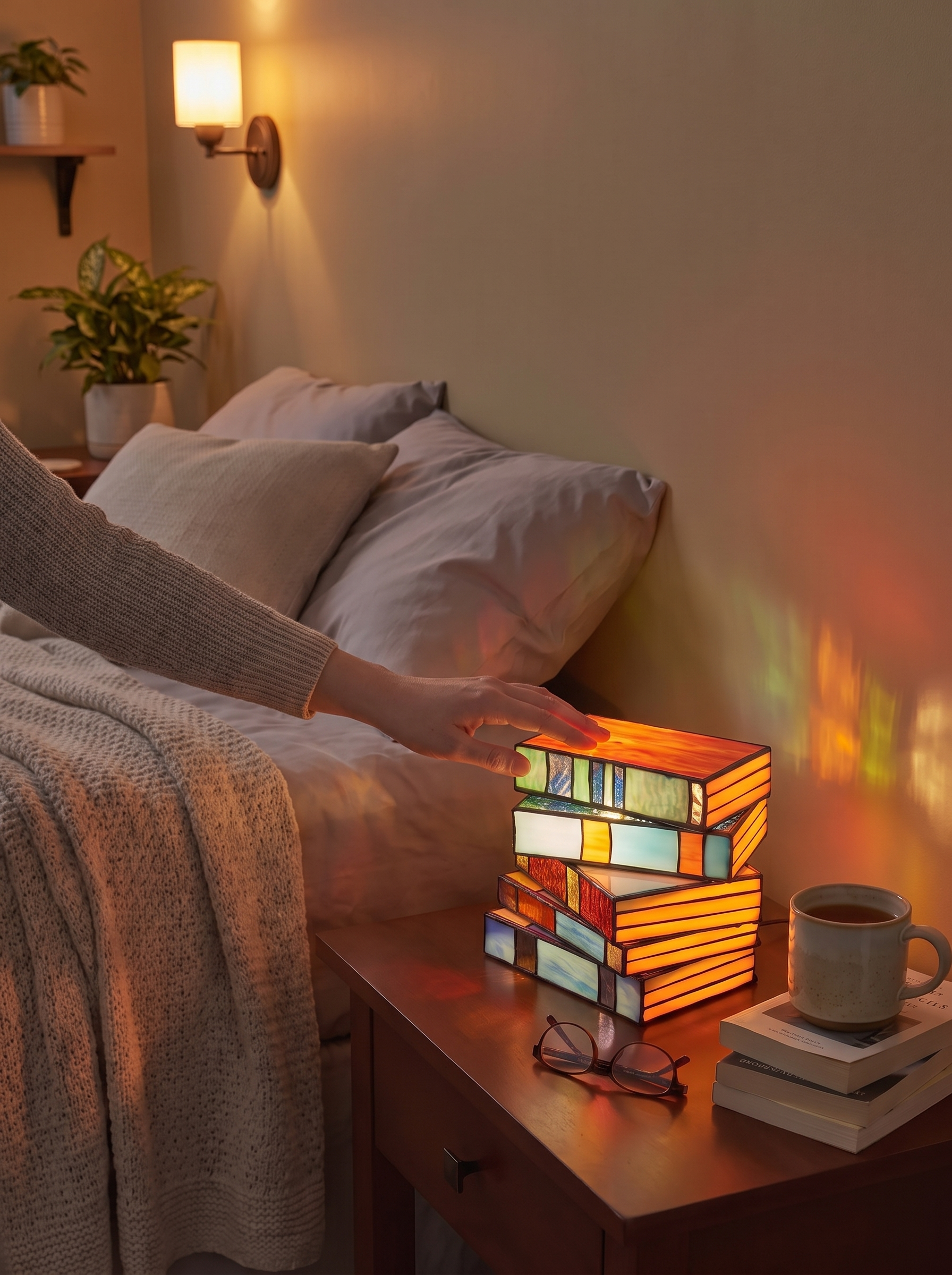 Stained Glass Book Lamp lifestyle 3