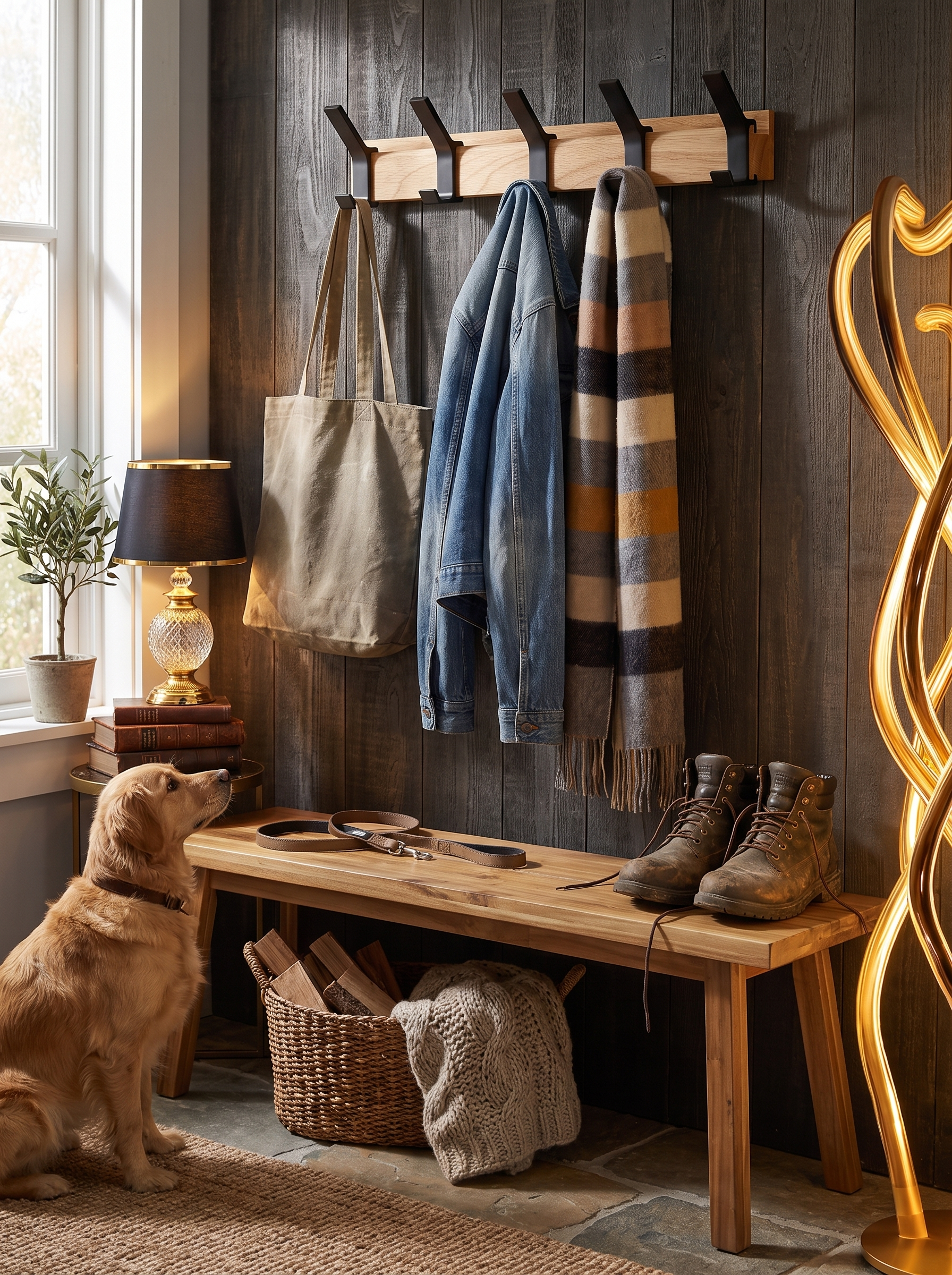 Nordic Wall-Mounted Coat Rack lifestyle 2