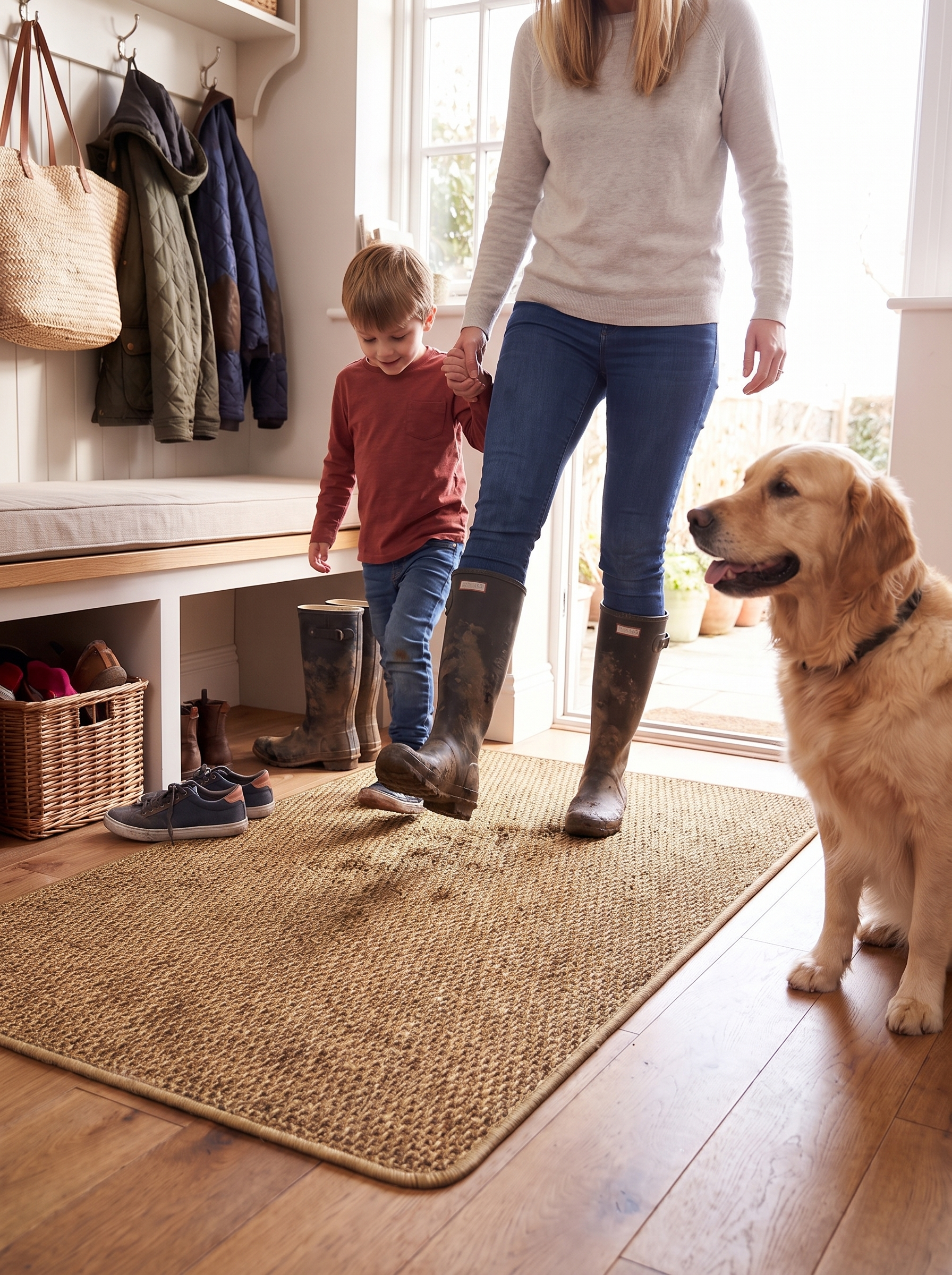 Faux Jute Outdoor Doormat lifestyle 2