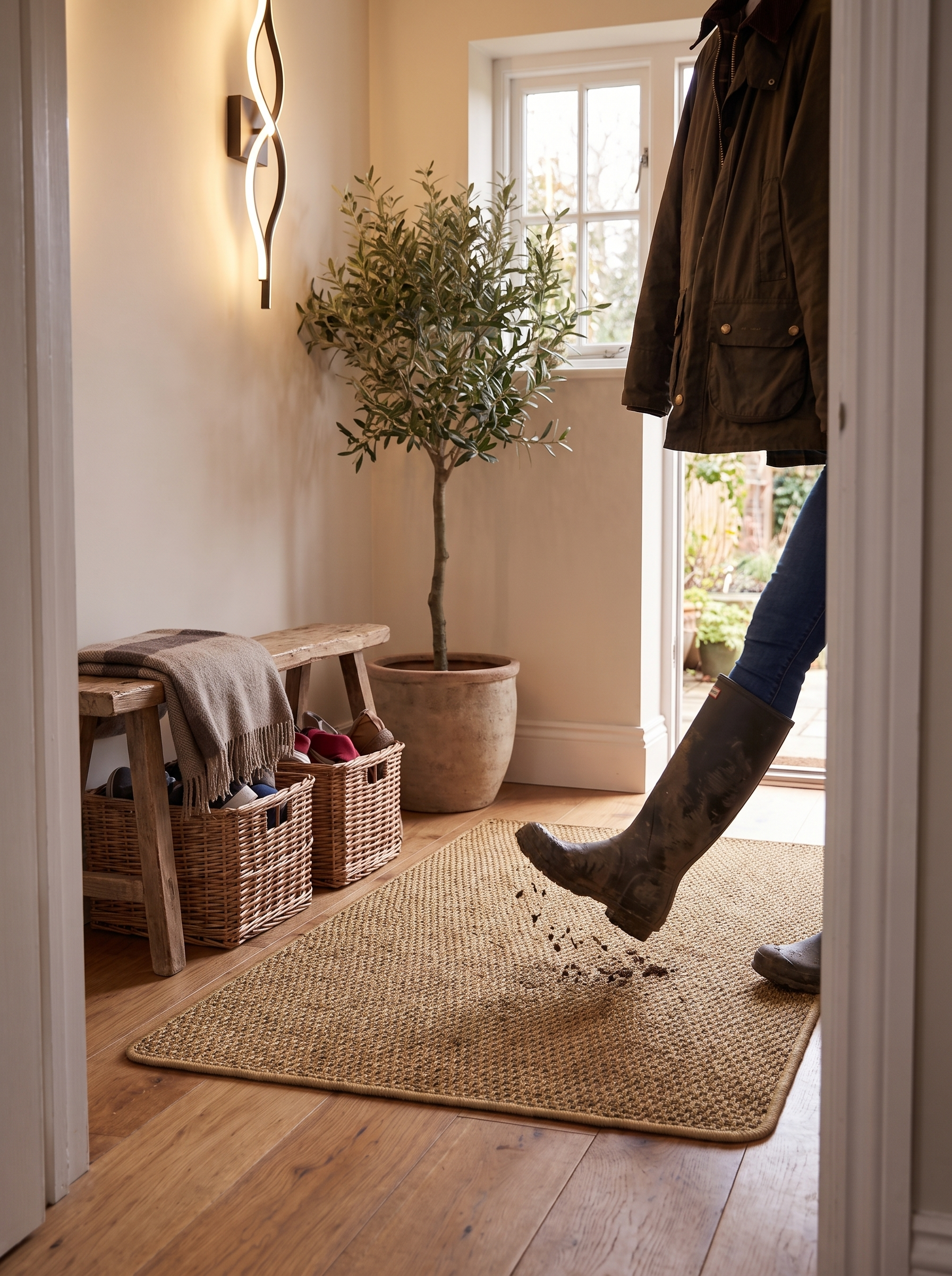 Faux Jute Outdoor Doormat lifestyle 3