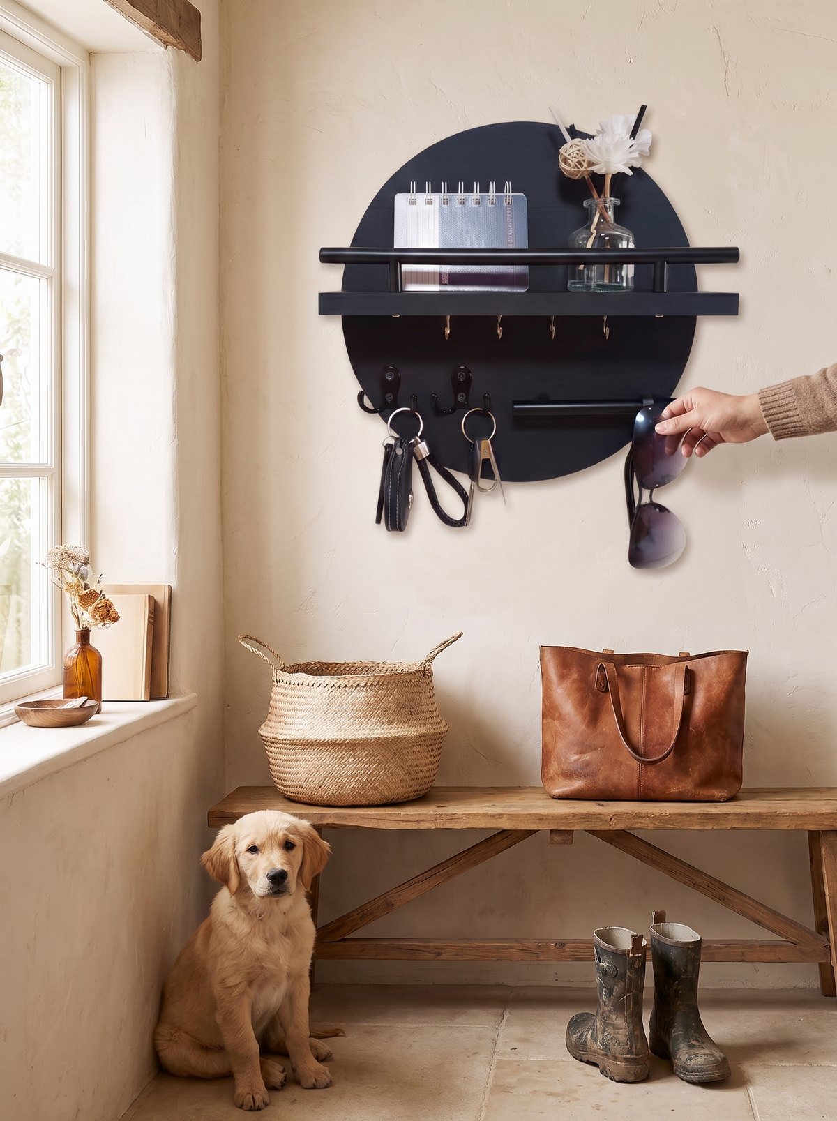 Round Wooden Key Holder lifestyle 3