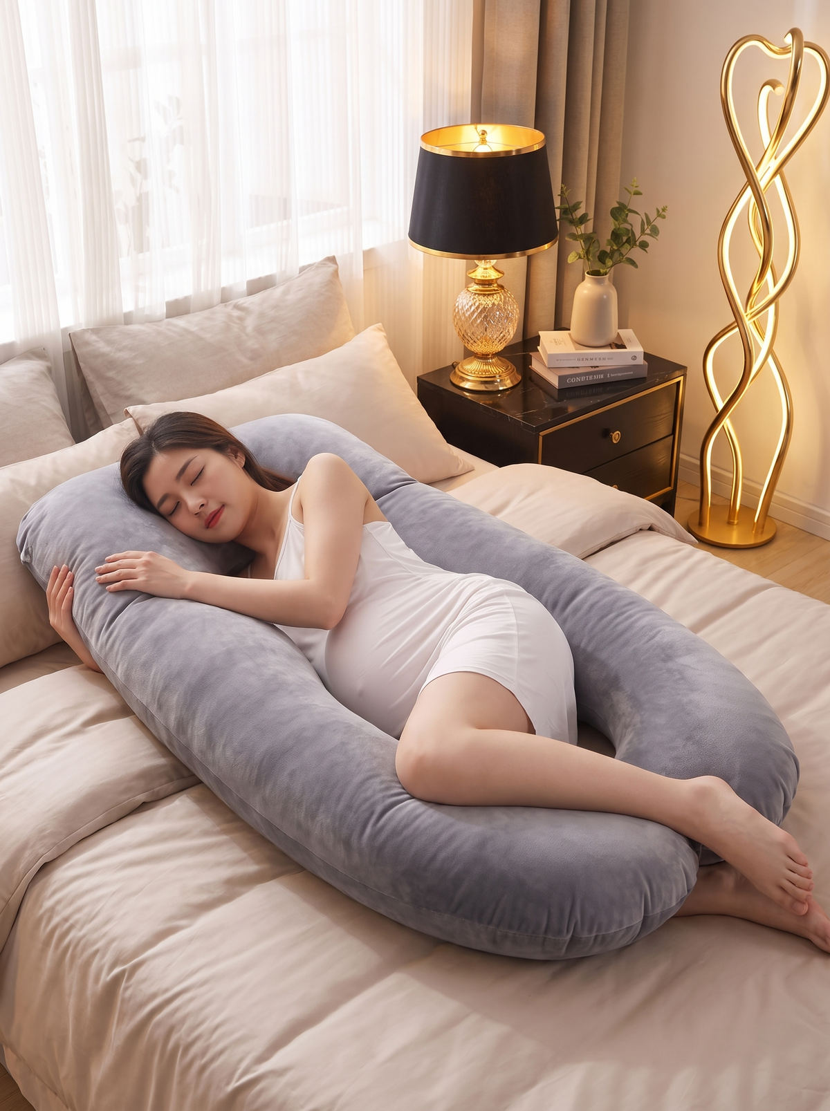 Pregnancy Pillow Body Pillow U Shape Sleeping Cushion lifestyle 2
