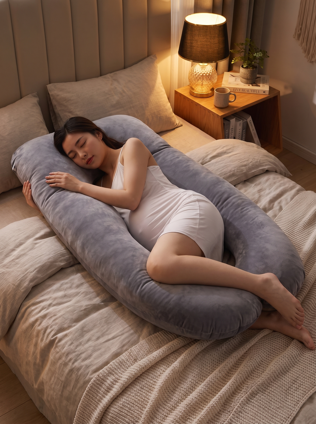 Pregnancy Pillow Body Pillow U Shape Sleeping Cushion lifestyle 1