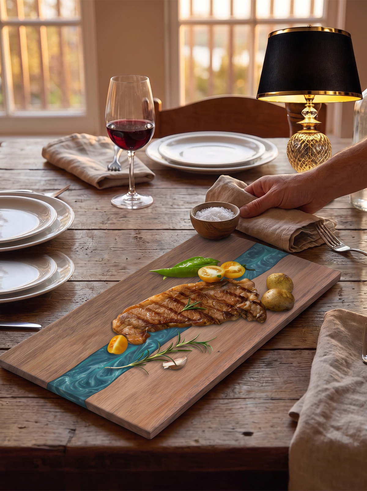 Resin River Cutting Board lifestyle 2