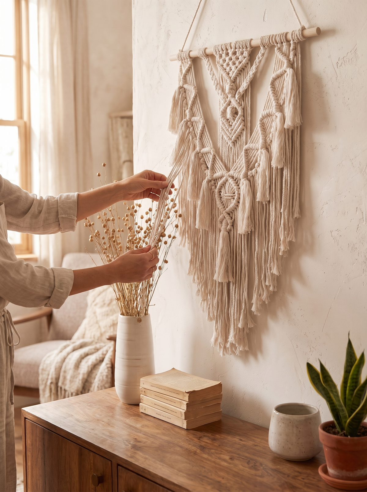 Bohemian Macrame Wall Hanging lifestyle 2