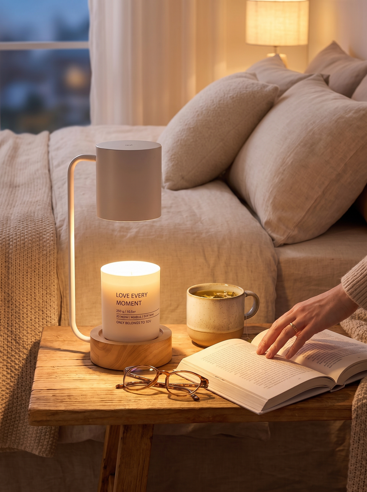 Japanese Minimalist Candle Warmer Lamp lifestyle 3