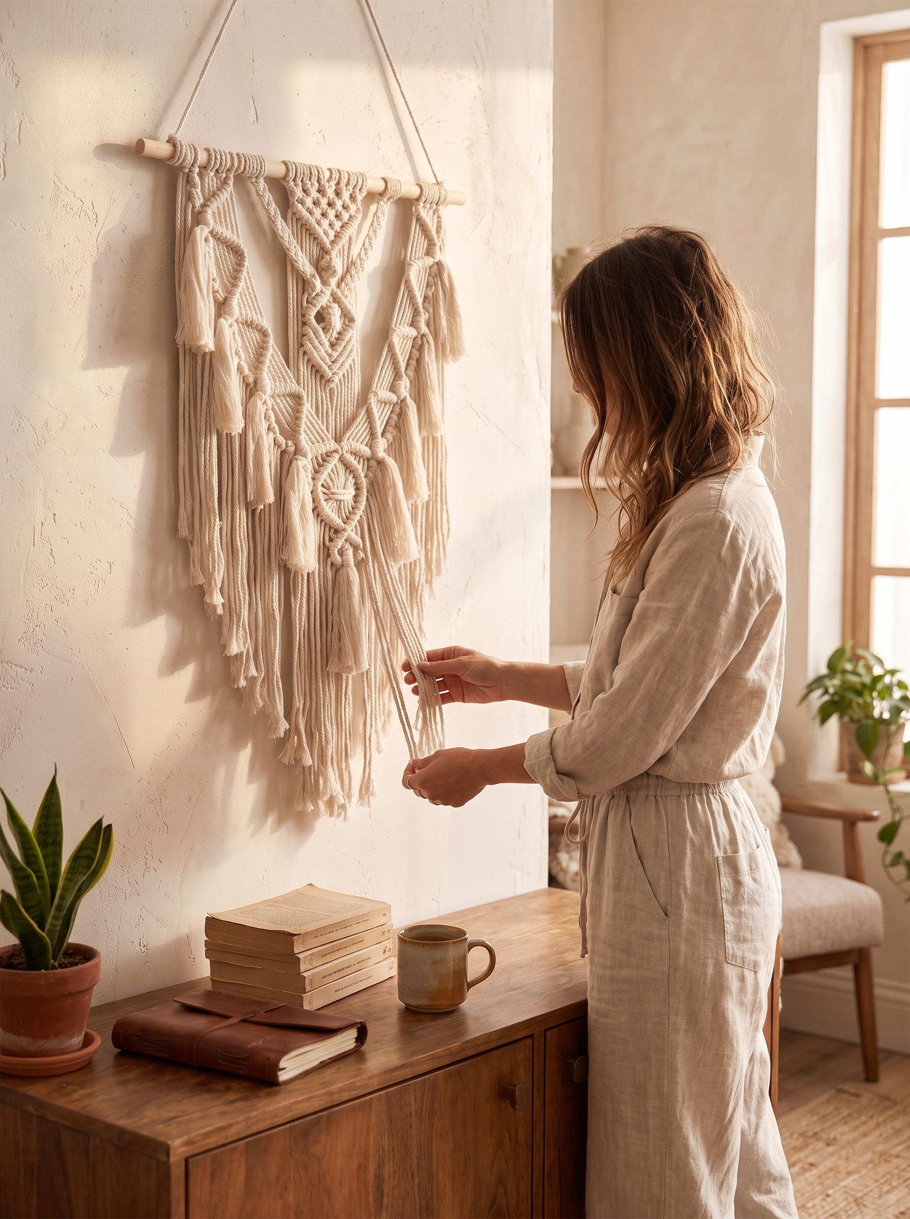 Bohemian Macrame Wall Hanging lifestyle 3