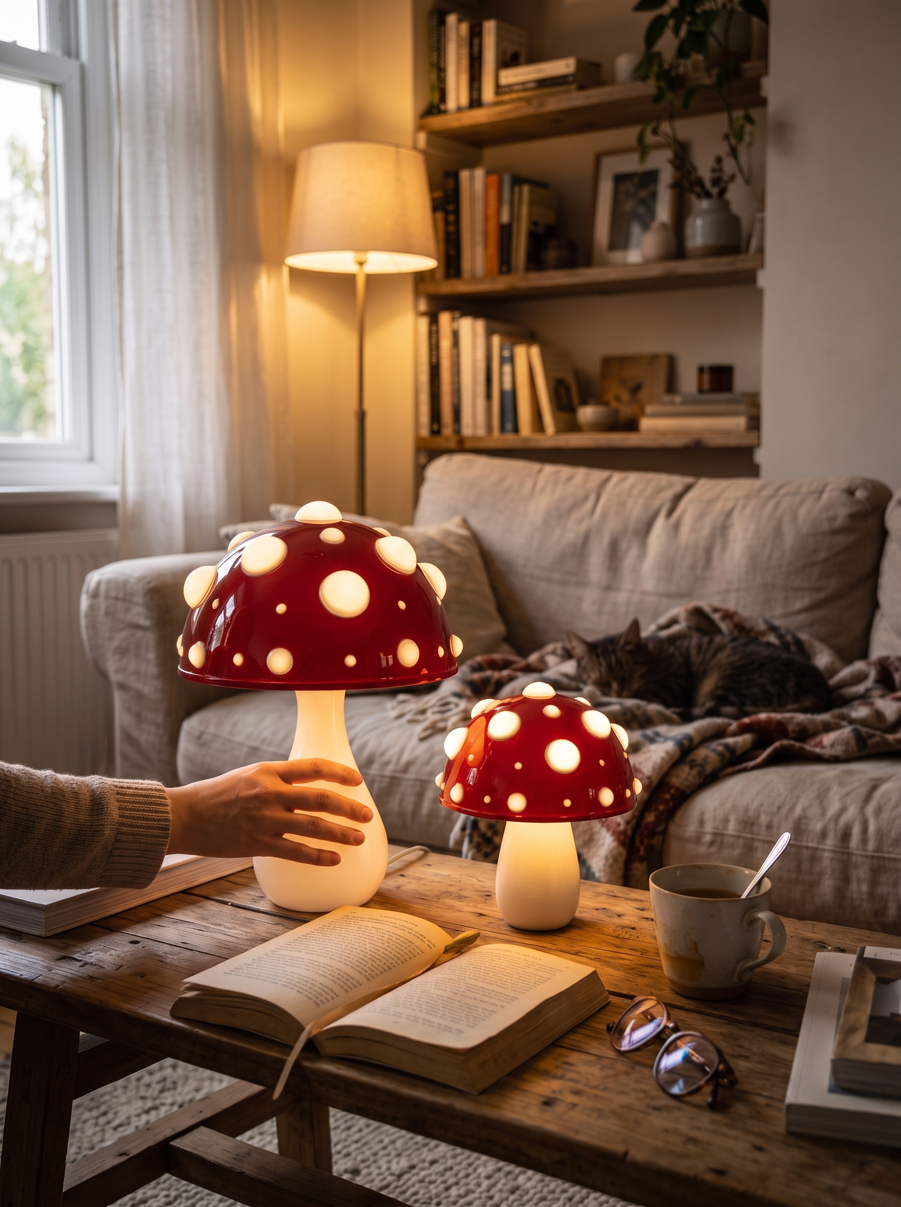 LED Mushroom Table Lamp lifestyle 1