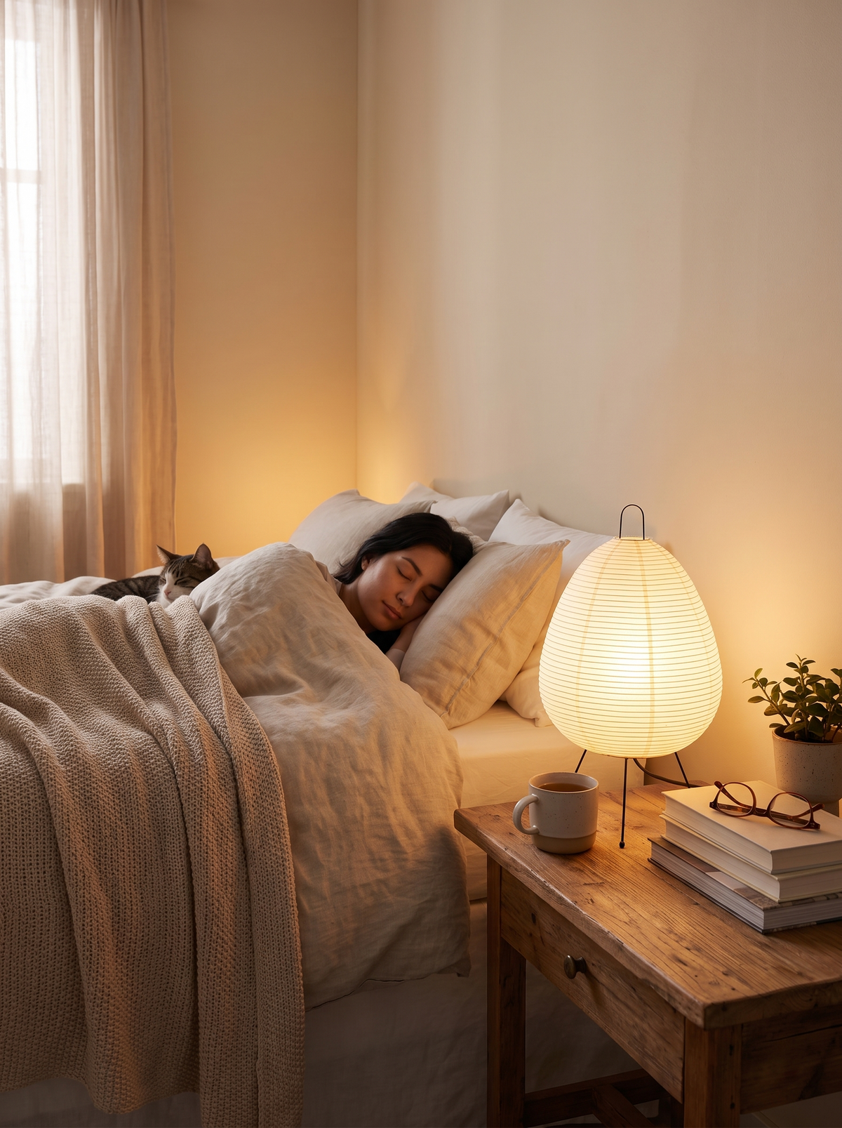 Japanese Rice Paper Table Lamp lifestyle 3