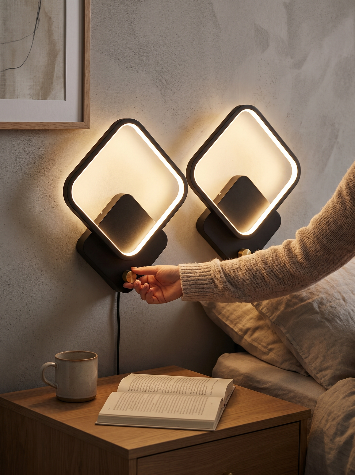 Modern Square LED Wall Lamp lifestyle 1