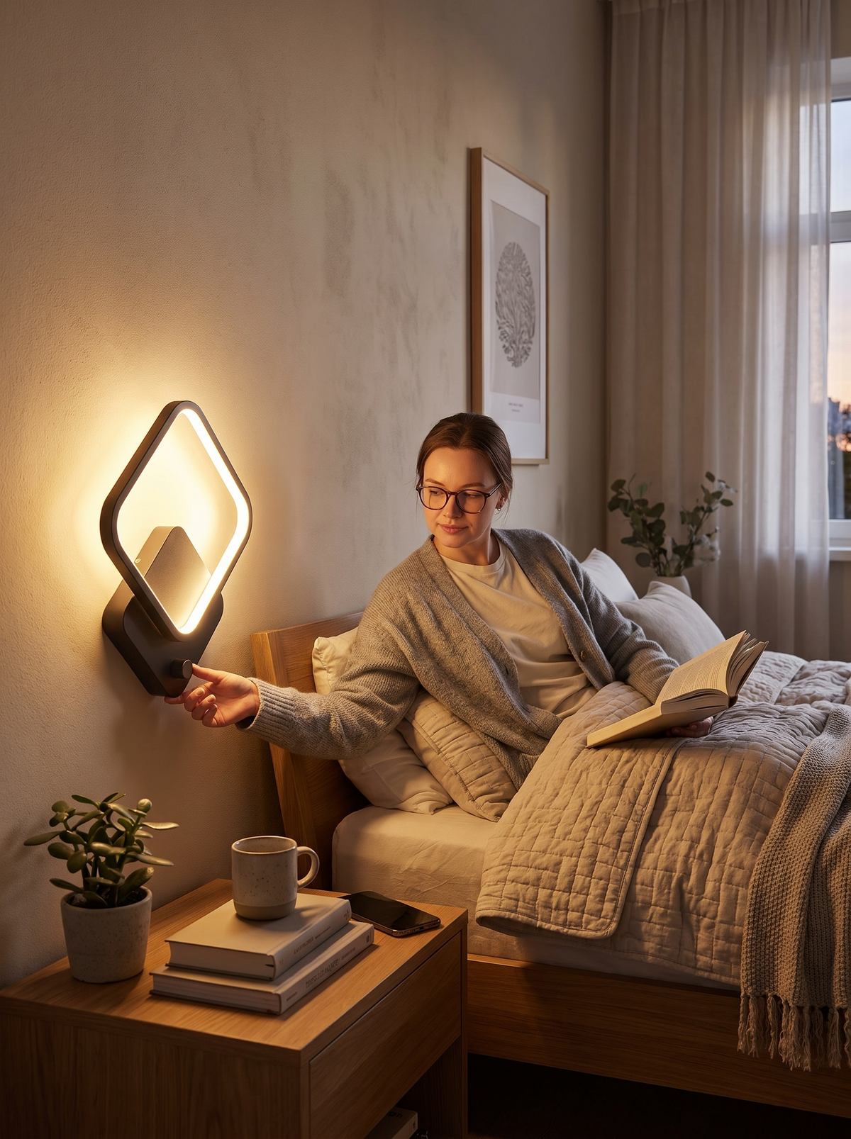 Modern Square LED Wall Lamp lifestyle 2
