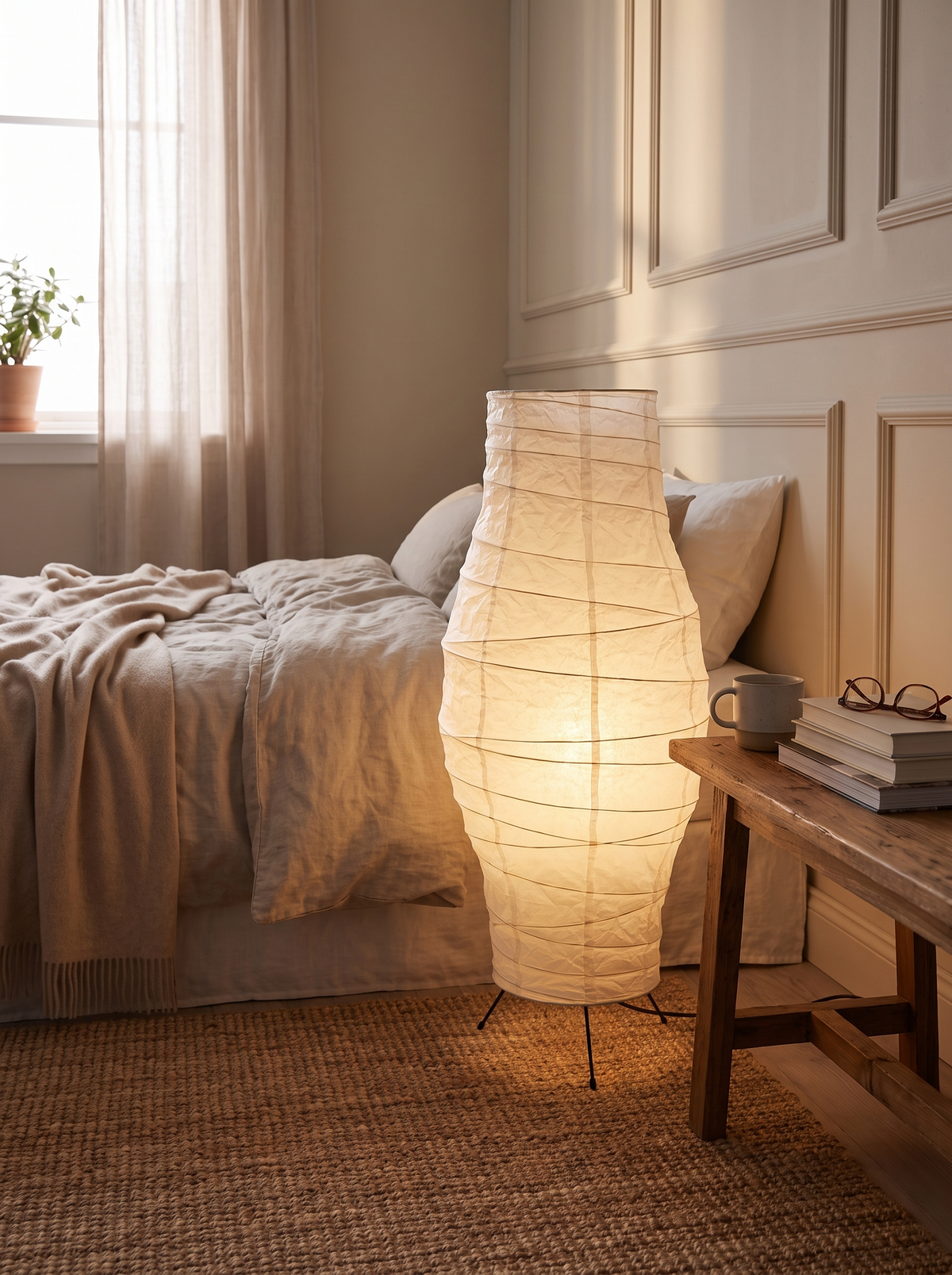 Japanese Rice Paper Table Lamp lifestyle 2