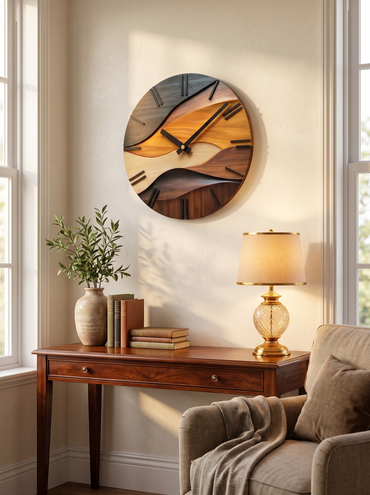 Artistic Round Wall Clock lifestyle 1