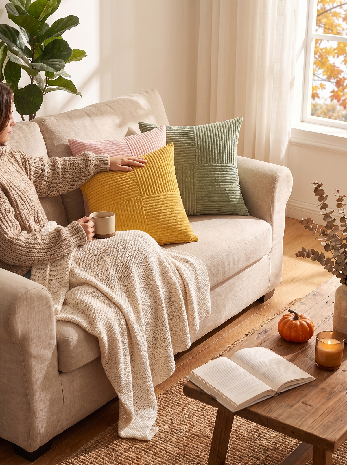 Corduroy Cushion Covers lifestyle 3